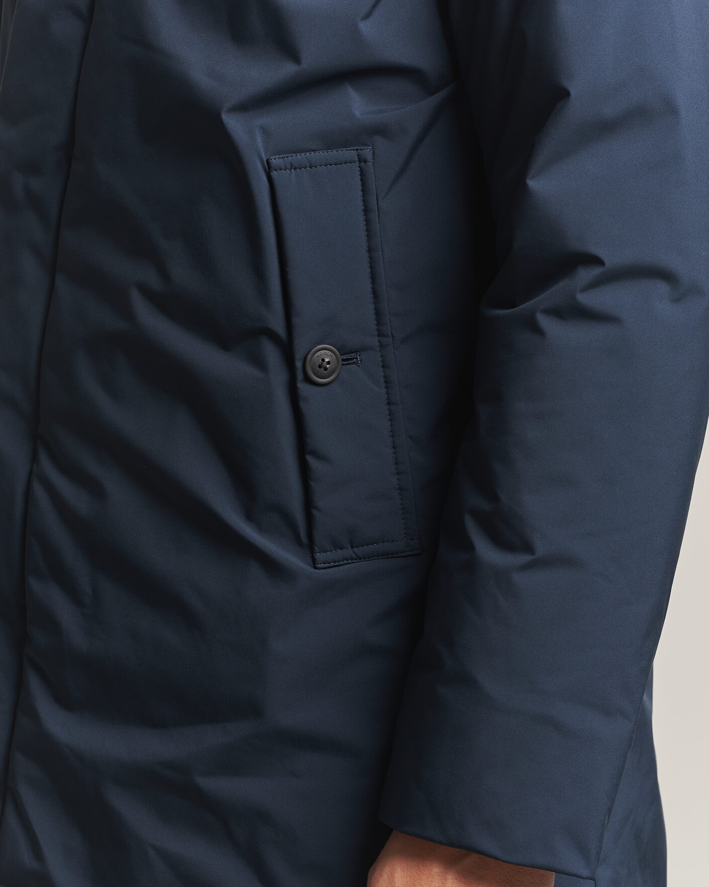 Herr | Jackor | Woolrich | Cloud Lamar Light Padded Coat Melton Blue