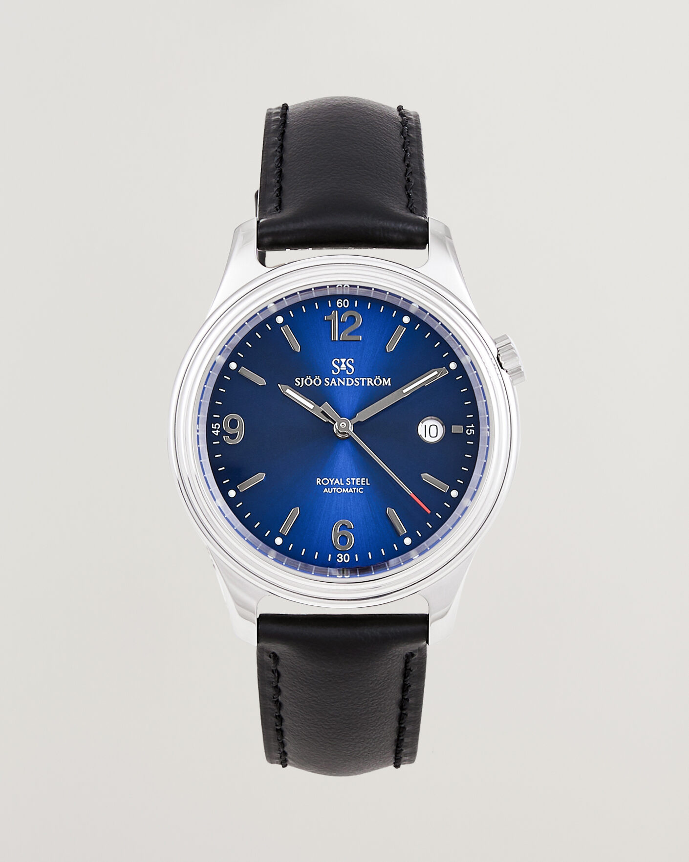 Herr | Sjöö Sandström Royal Steel 41mm Black Calf Blue Dial | Sjöö Sandström | Royal Steel 41mm Black Calf Blue Dial