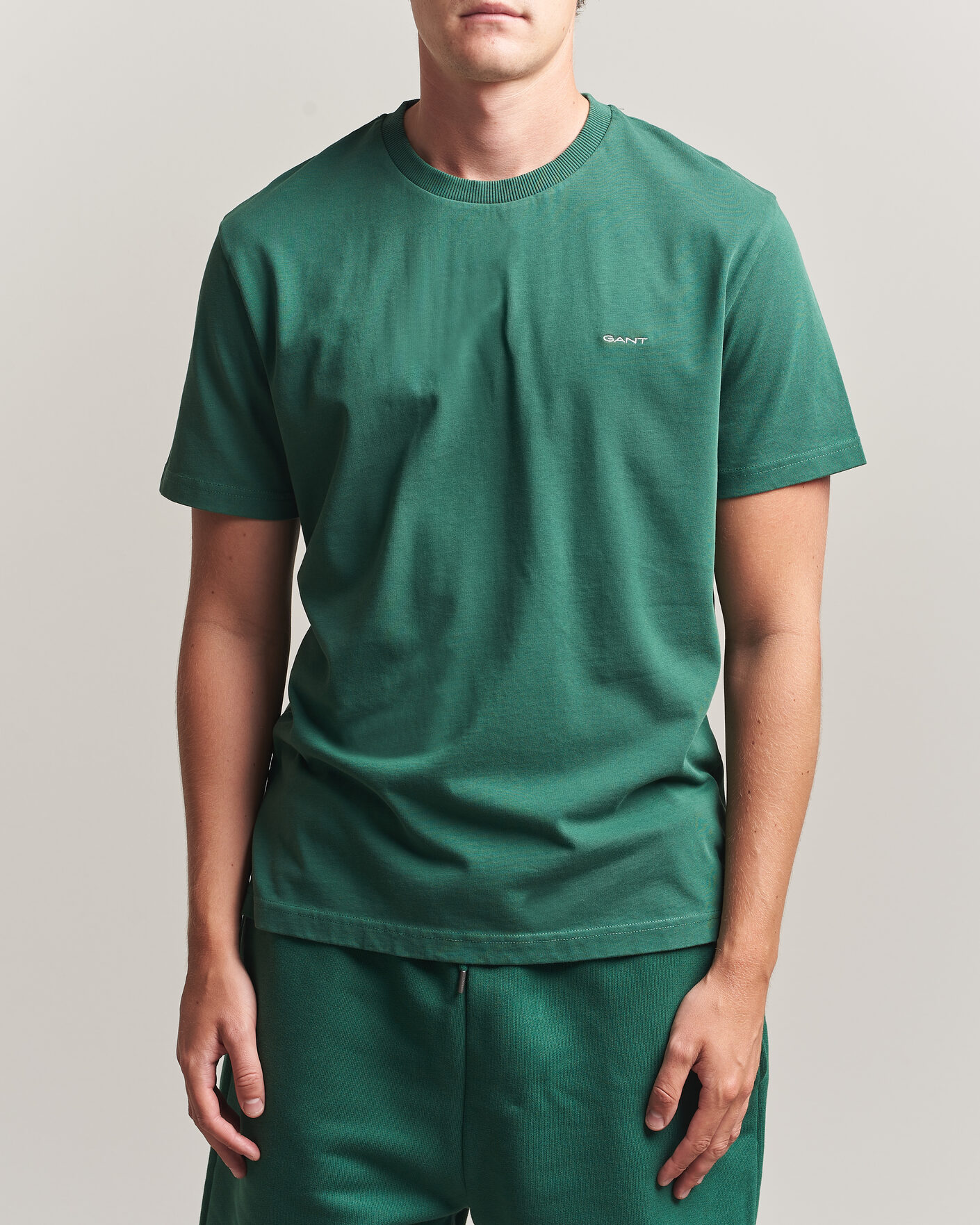 Herr | T-Shirts | Gant | Tournament Crew Neck T-Shirt Green