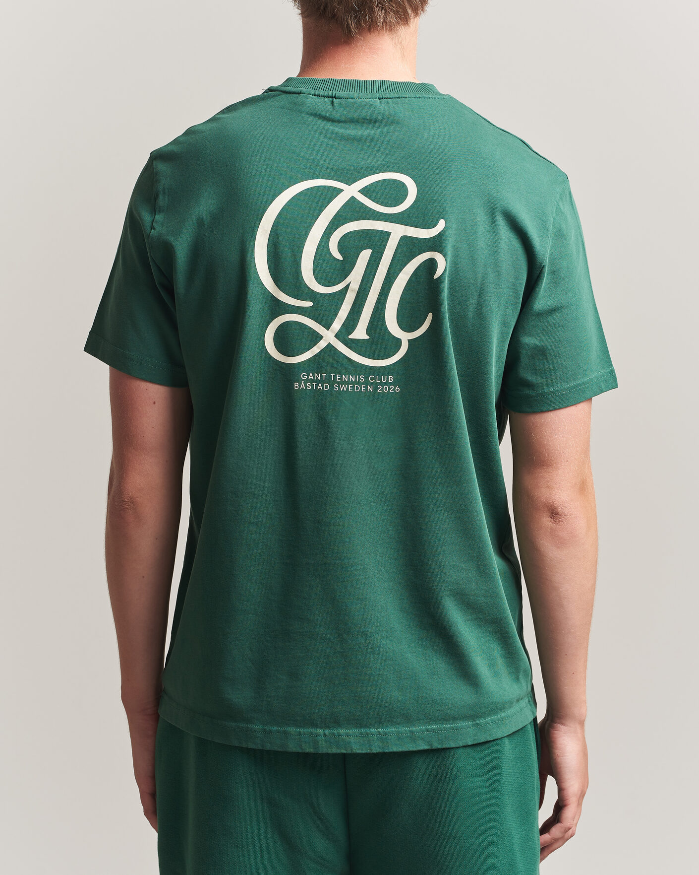 Herr | T-Shirts | Gant | Tournament Crew Neck T-Shirt Green