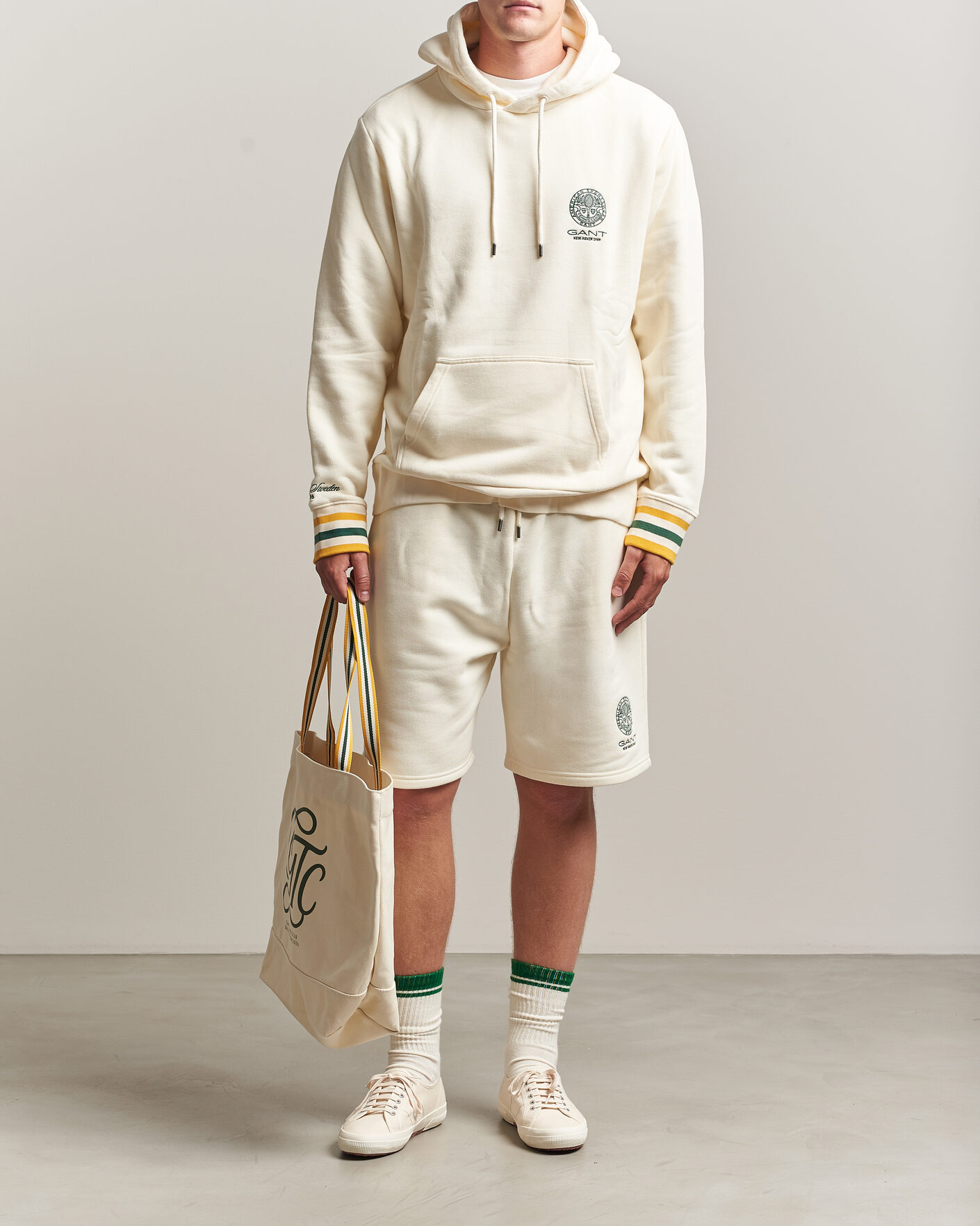 Herr | Tröjor | Gant | Tournament Hoodie Cream