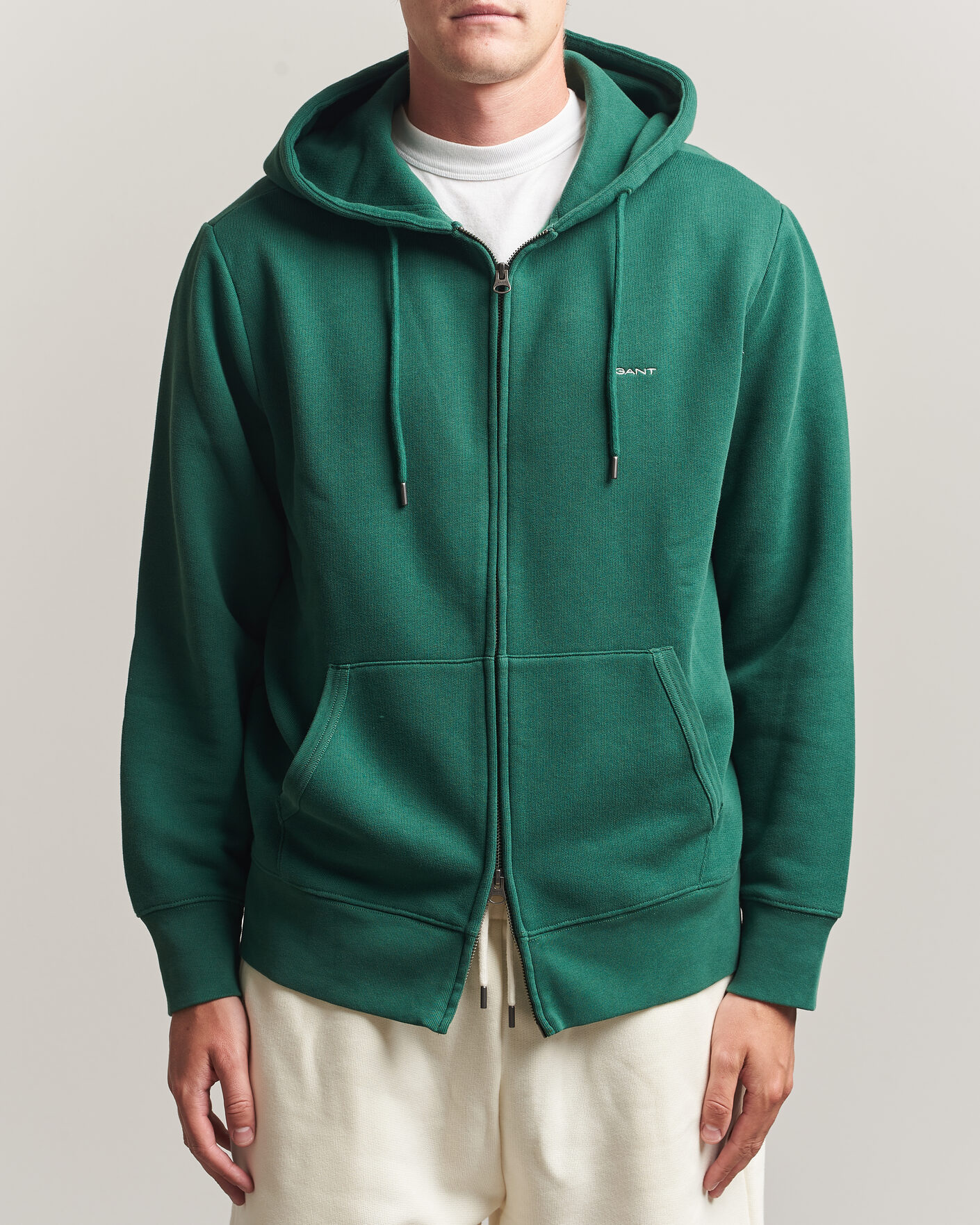 Herr | Tröjor | Gant | Tournament Full Zip Hoodie Green