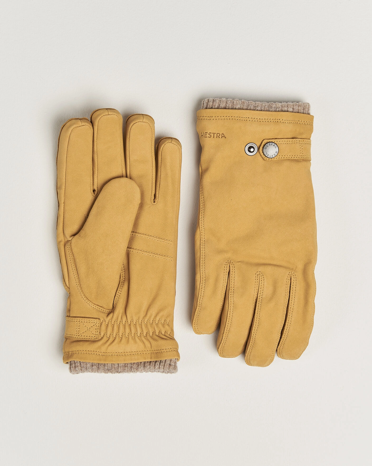 Herr | Handskar | Hestra | Bergvik Fleece Liner Buckle Nubuck Glove Tan