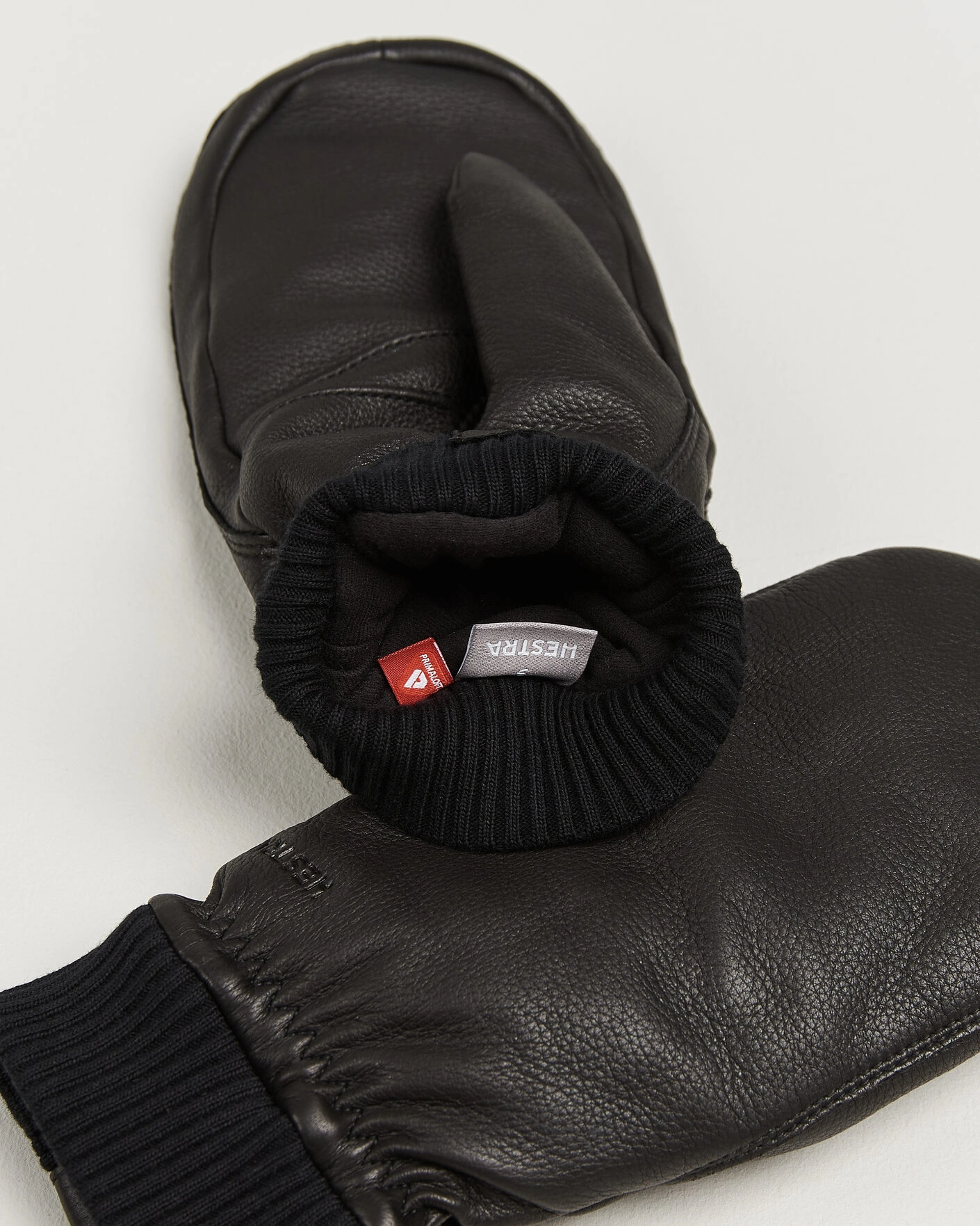 Herr | Handskar | Hestra | Tore Deerskin Primaloft Lined Mitt Black