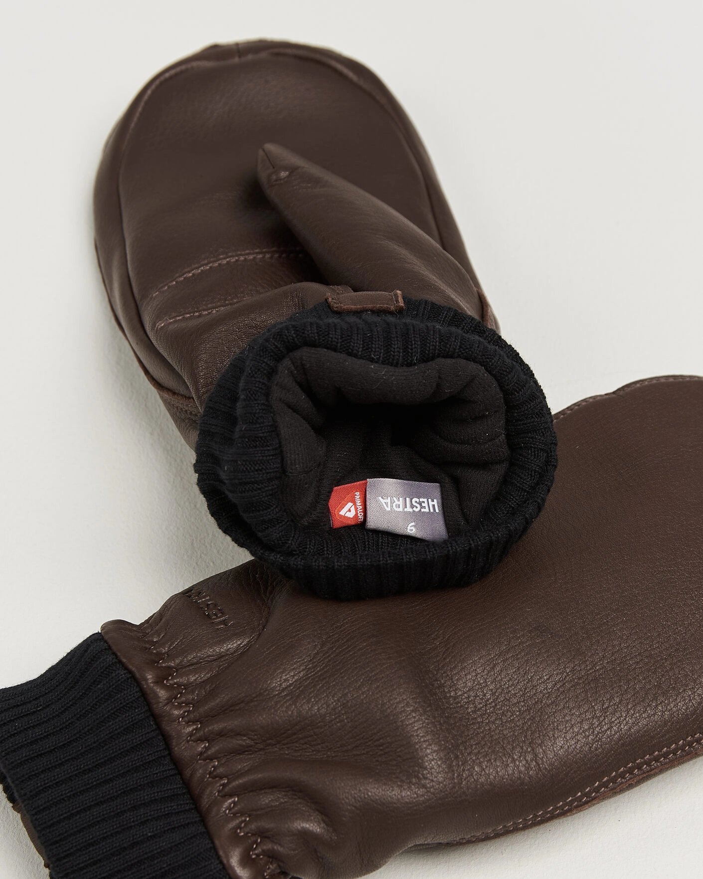 Herr | Handskar | Hestra | Tore Deerskin Primaloft Lined Mitt Chocolate