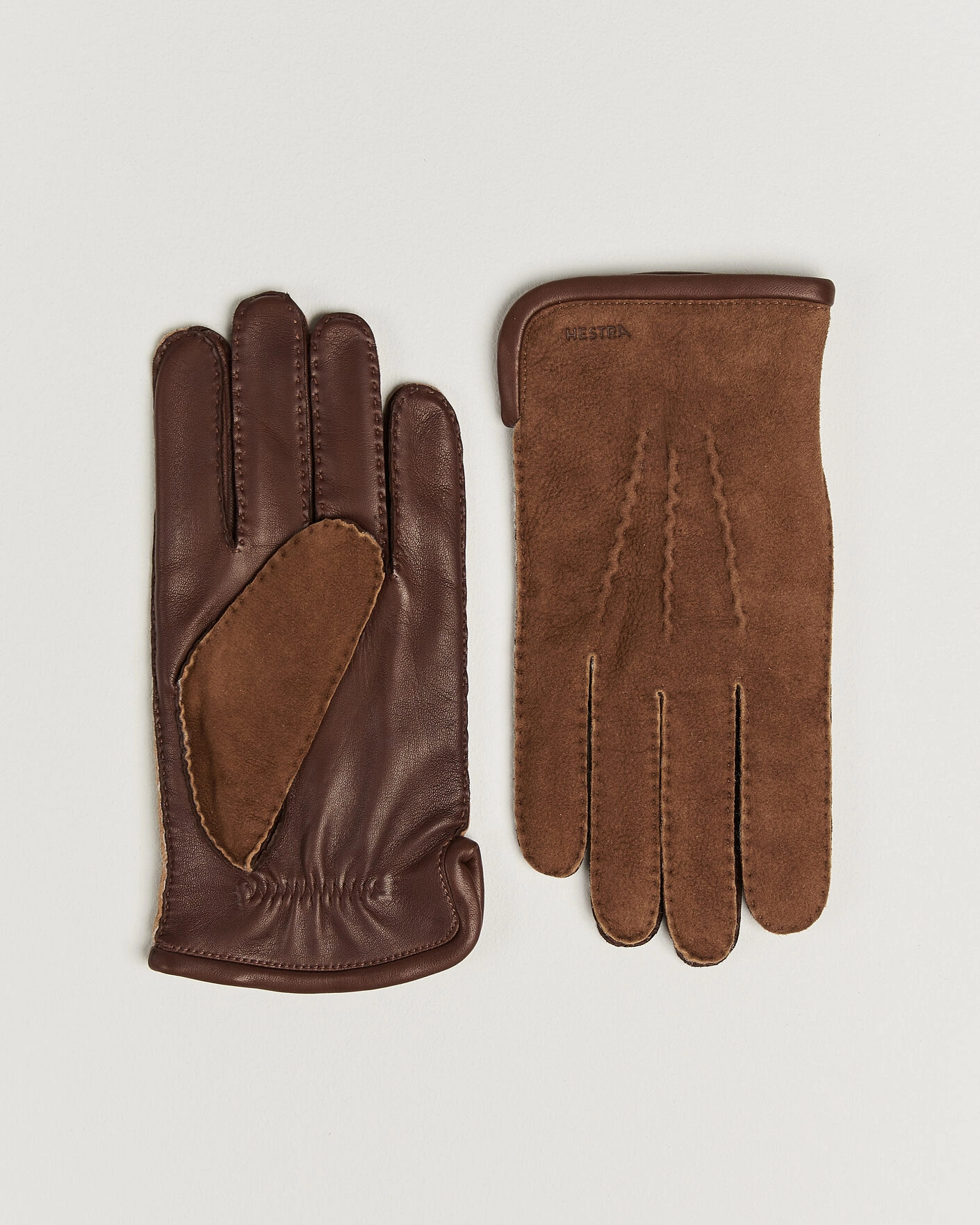 Herr | Handskar | Hestra | Balthazar Suede/Nappa Leather Glove Brown