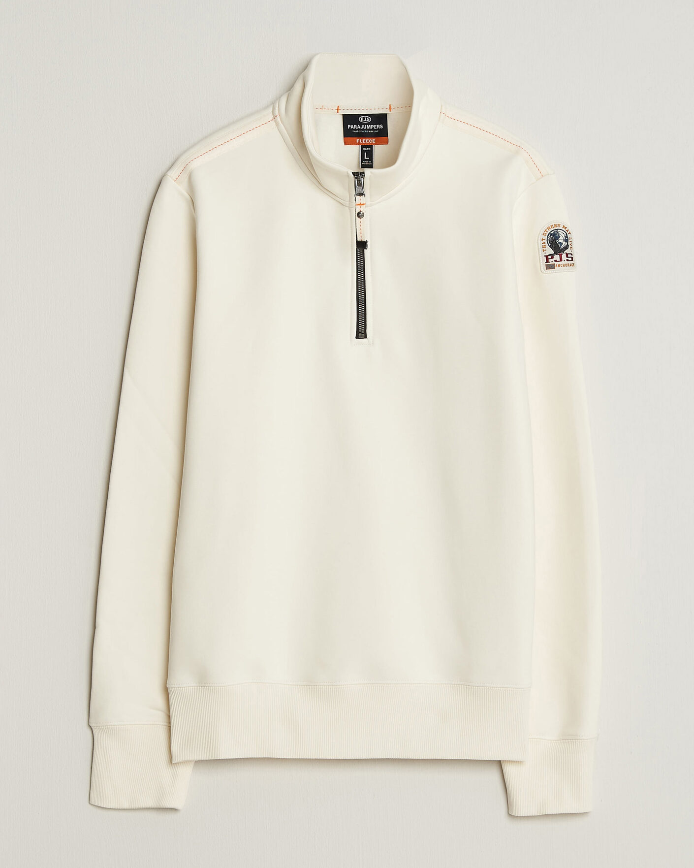 Herr | Tröjor | Parajumpers | Broad Peak Super Easy Half Zip Sweatshirt Warm Ivory
