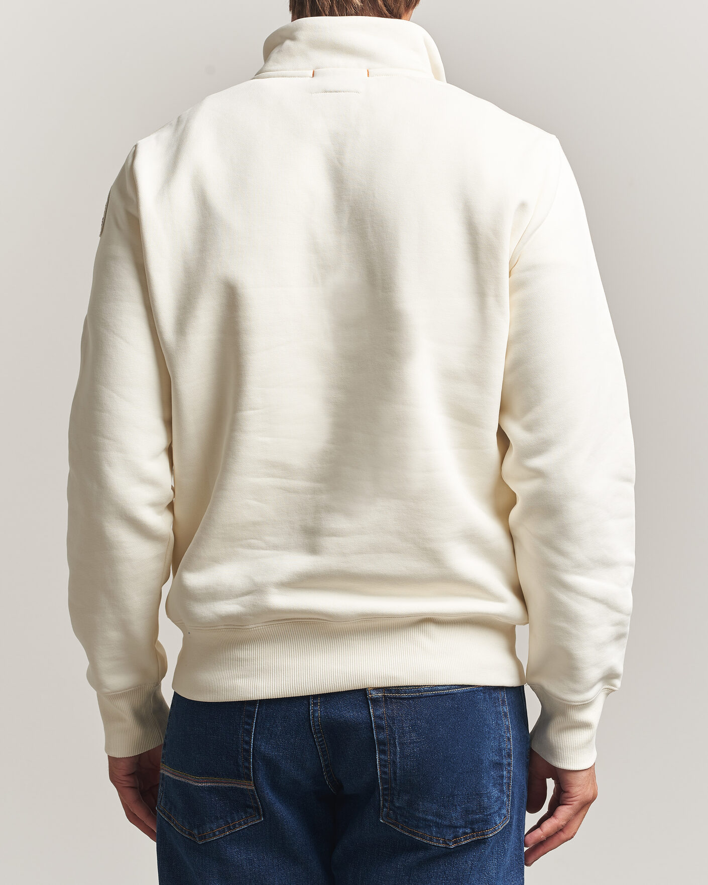 Herr | Tröjor | Parajumpers | Broad Peak Super Easy Half Zip Sweatshirt Warm Ivory