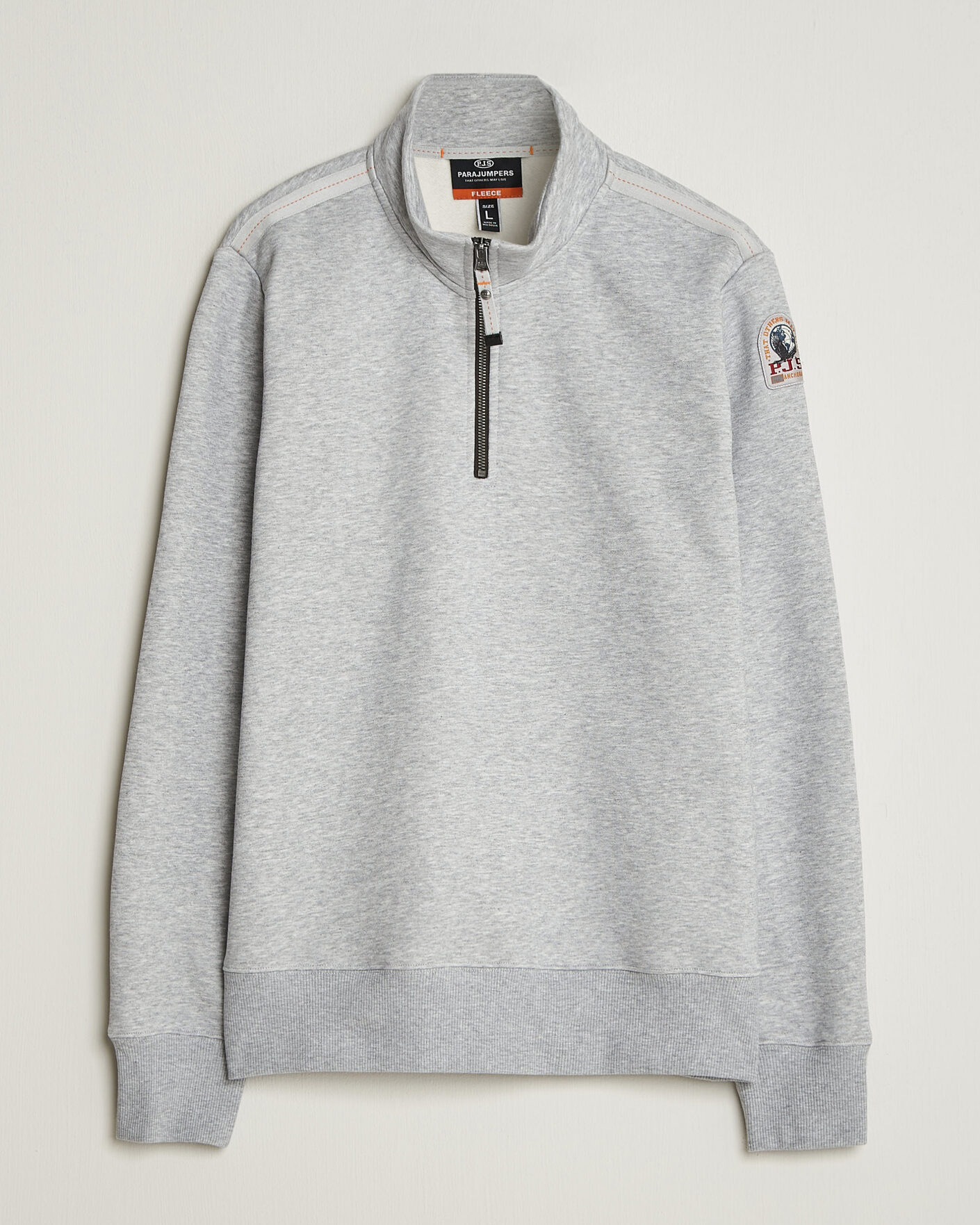 Herr | Tröjor | Parajumpers | Broad Peak Super Easy Half Zip Sweatshirt Ash Grey Melange