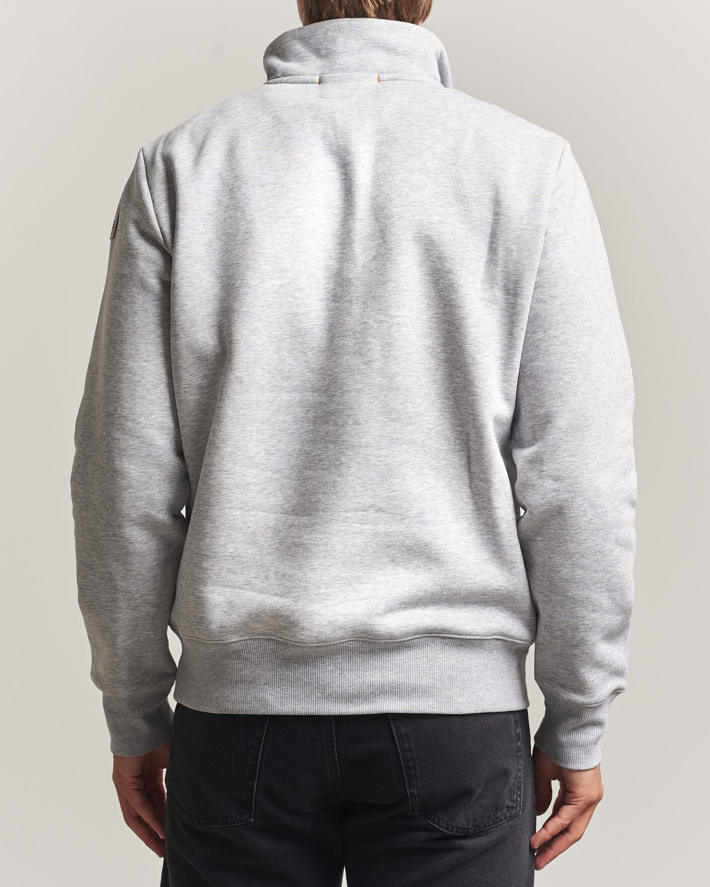 Herr | Tröjor | Parajumpers | Broad Peak Super Easy Half Zip Sweatshirt Ash Grey Melange