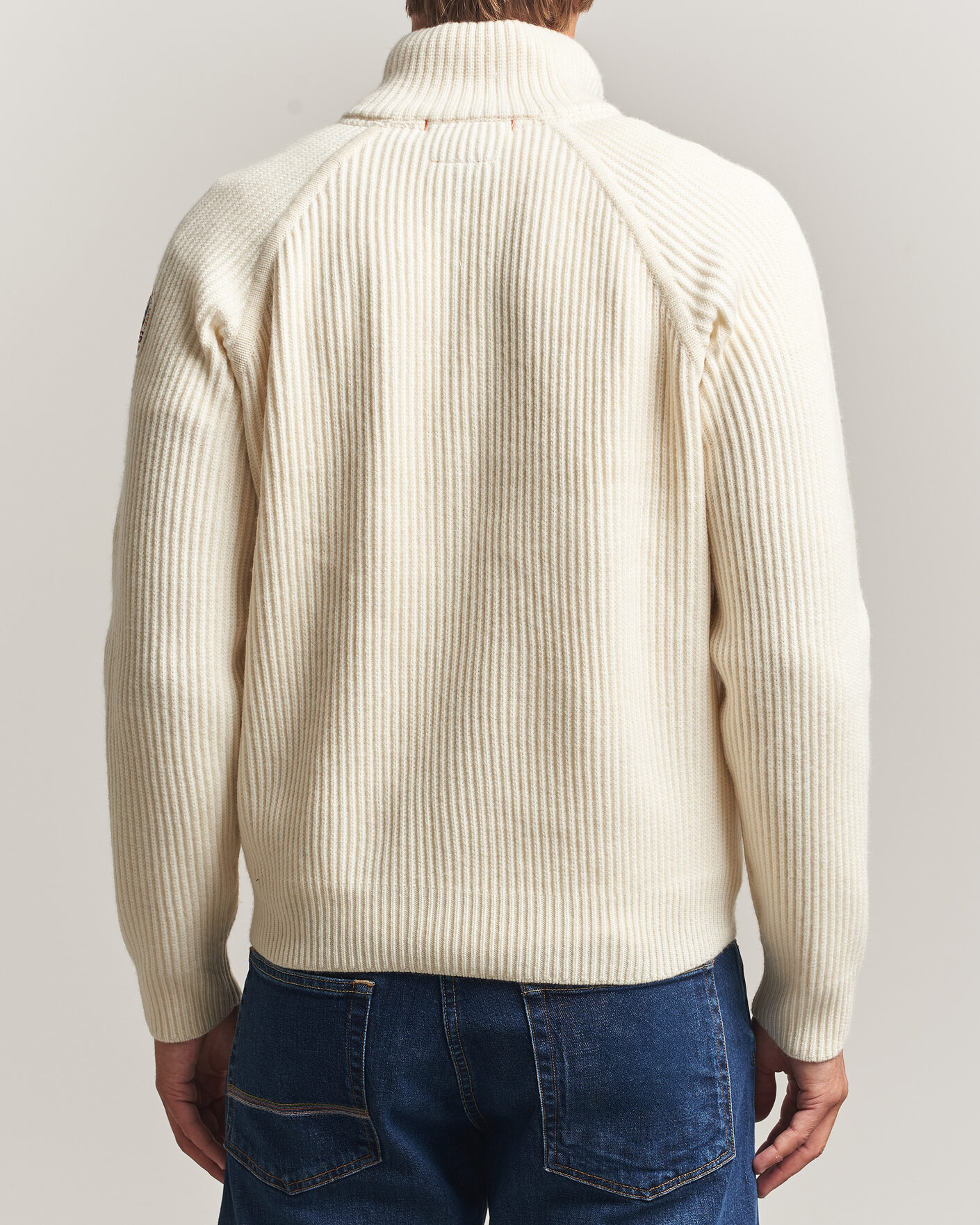 Herr | Jackor | Parajumpers | Olmo Rib Knitted Hybrid Jacket Warm Ivory