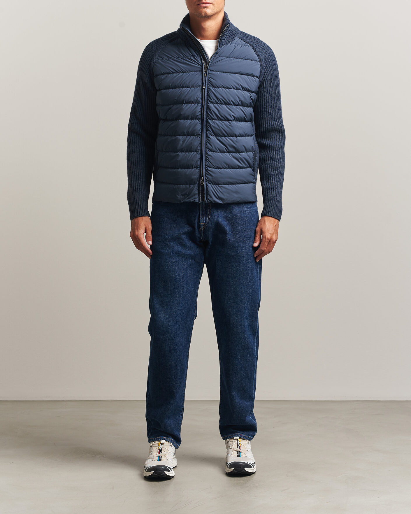 Herr | Jackor | Parajumpers | Olmo Rib Knitted Hybrid Jacket Nine Iron