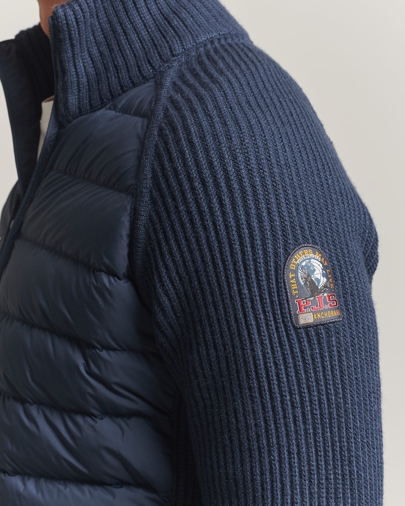 Herr | Jackor | Parajumpers | Olmo Rib Knitted Hybrid Jacket Nine Iron