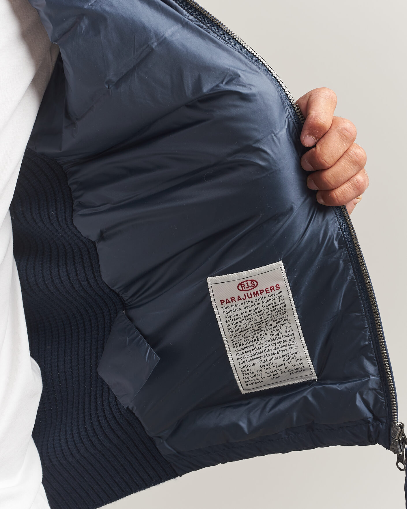 Herr | Jackor | Parajumpers | Olmo Rib Knitted Hybrid Jacket Nine Iron