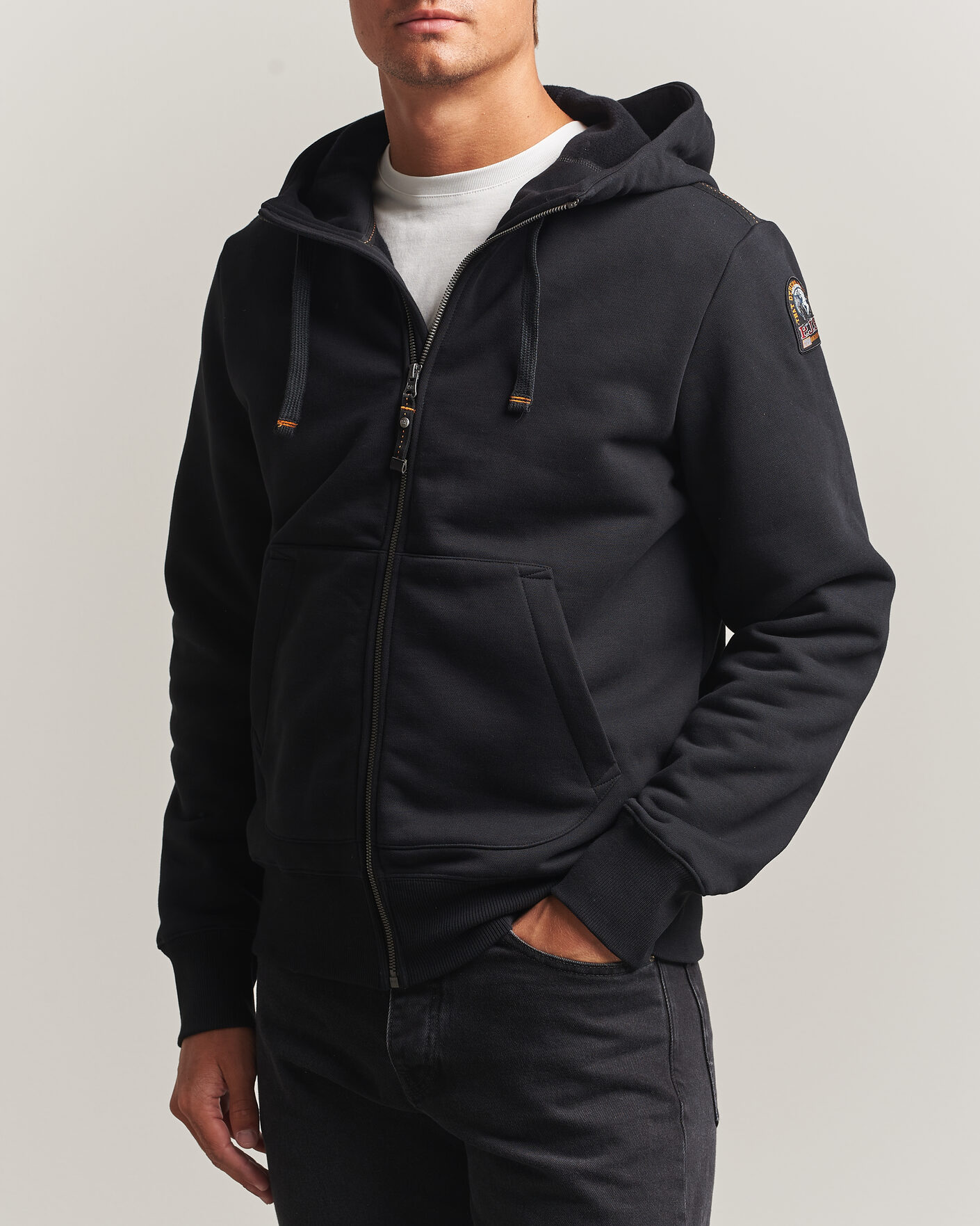 Herr | Tröjor | Parajumpers | Charlie Super Easy Full Zip Black