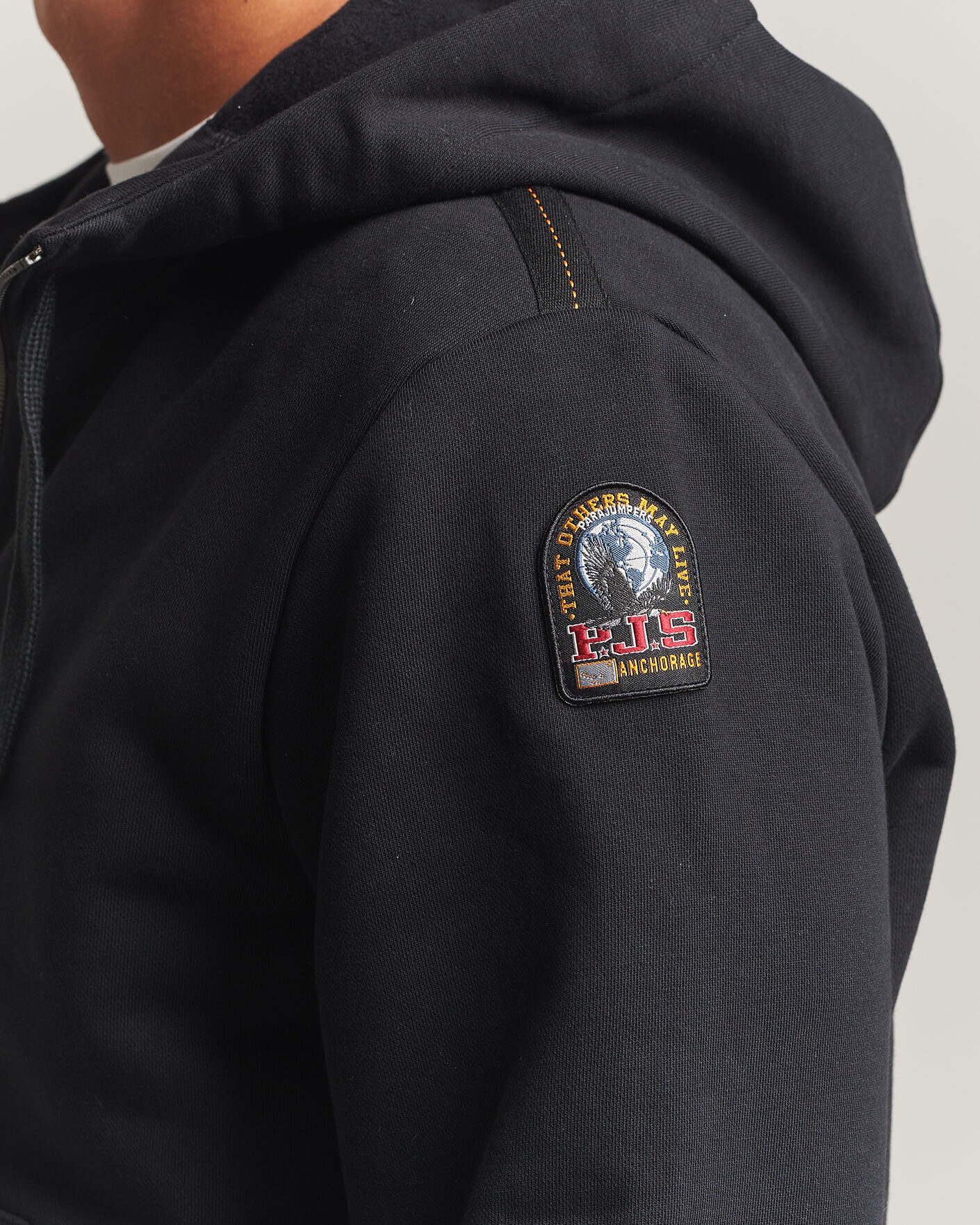 Herr | Tröjor | Parajumpers | Charlie Super Easy Full Zip Black