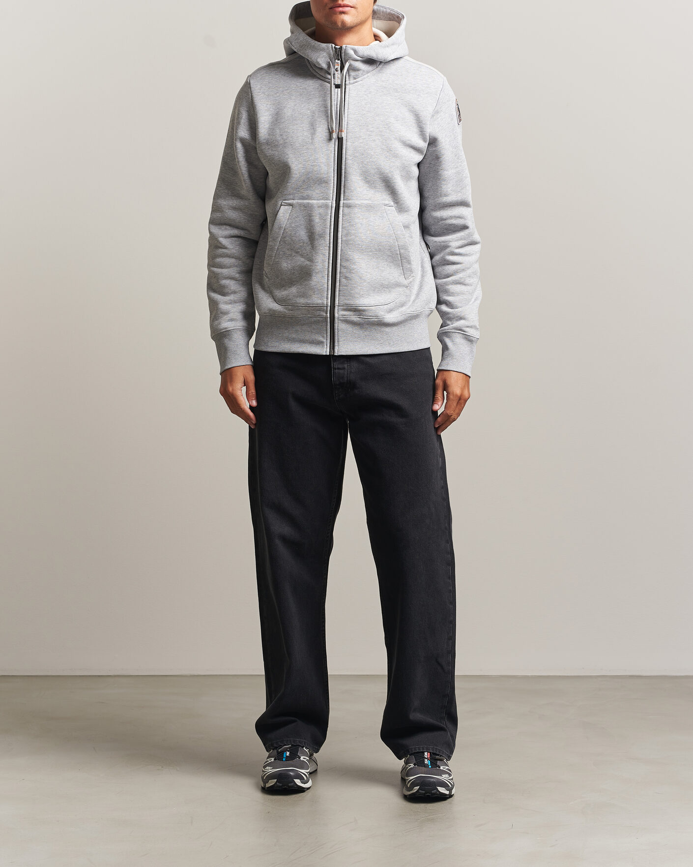 Herr | Tröjor | Parajumpers | Charlie Super Easy Full Zip Ash Grey Melange