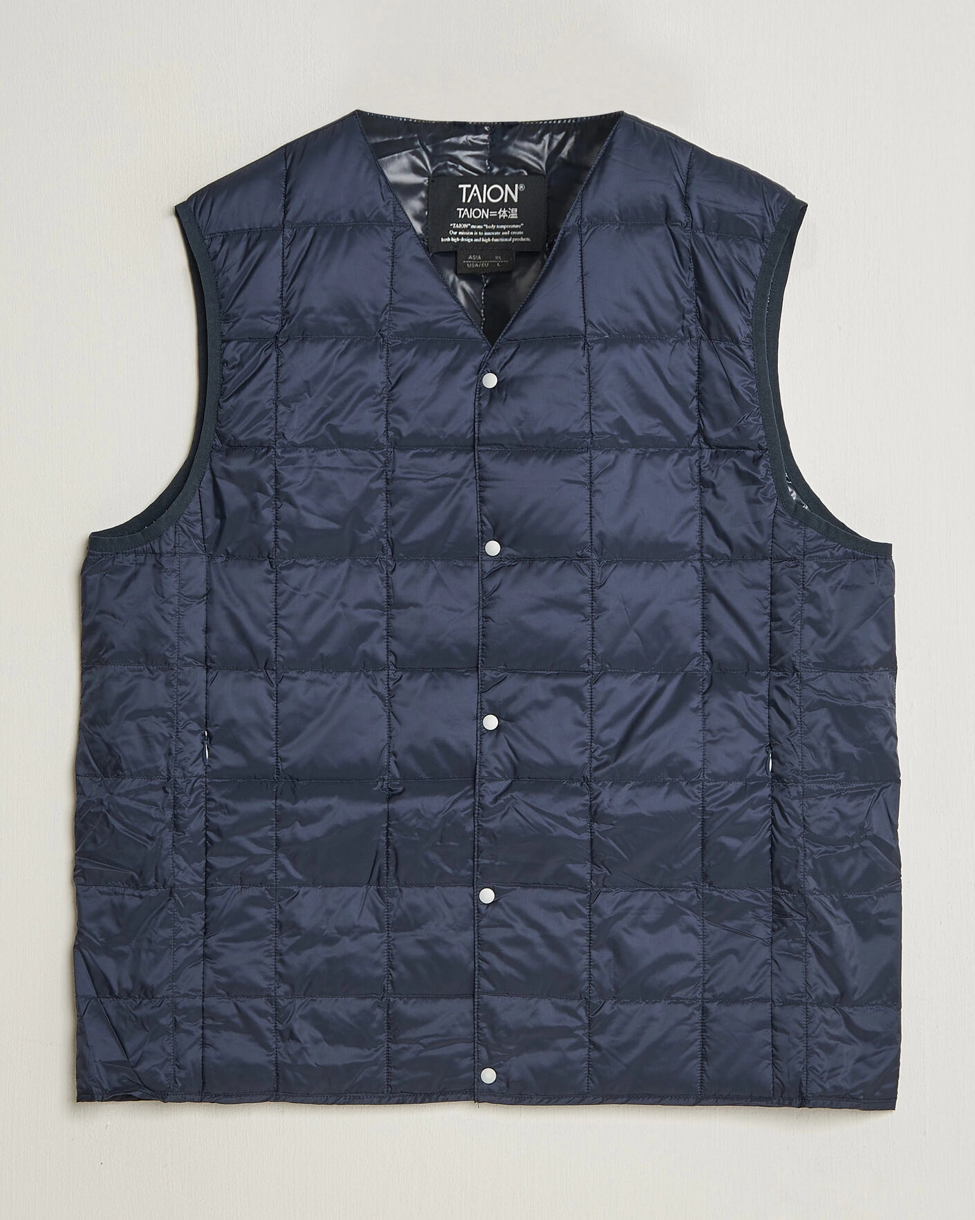 Herr | Västar | TAION | V-Neck Lightweight Down Vest Dark Navy
