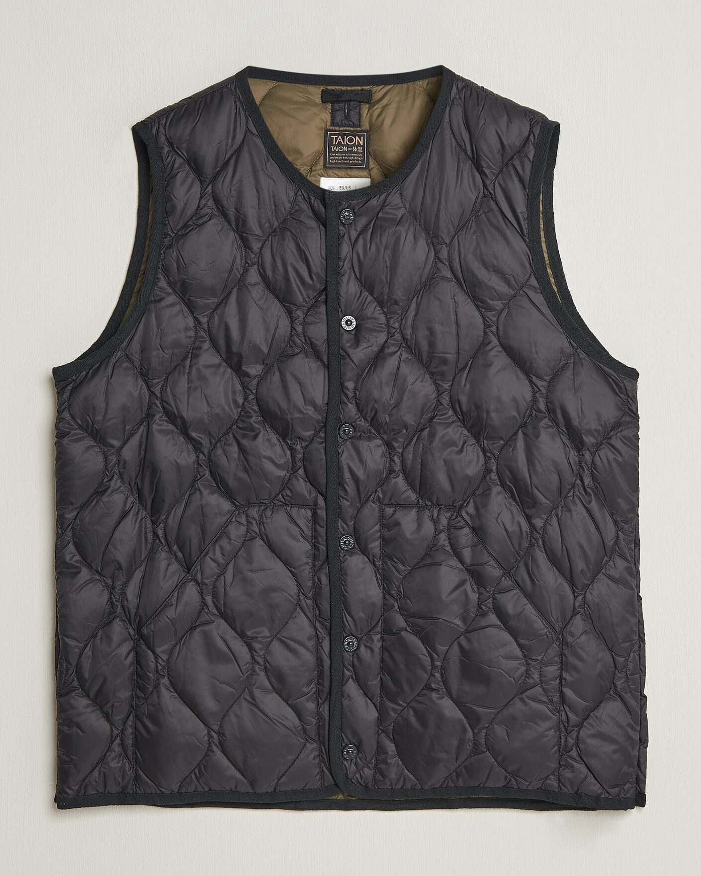 Herr | Västar | TAION | Military Crew Neck Down Vest Black