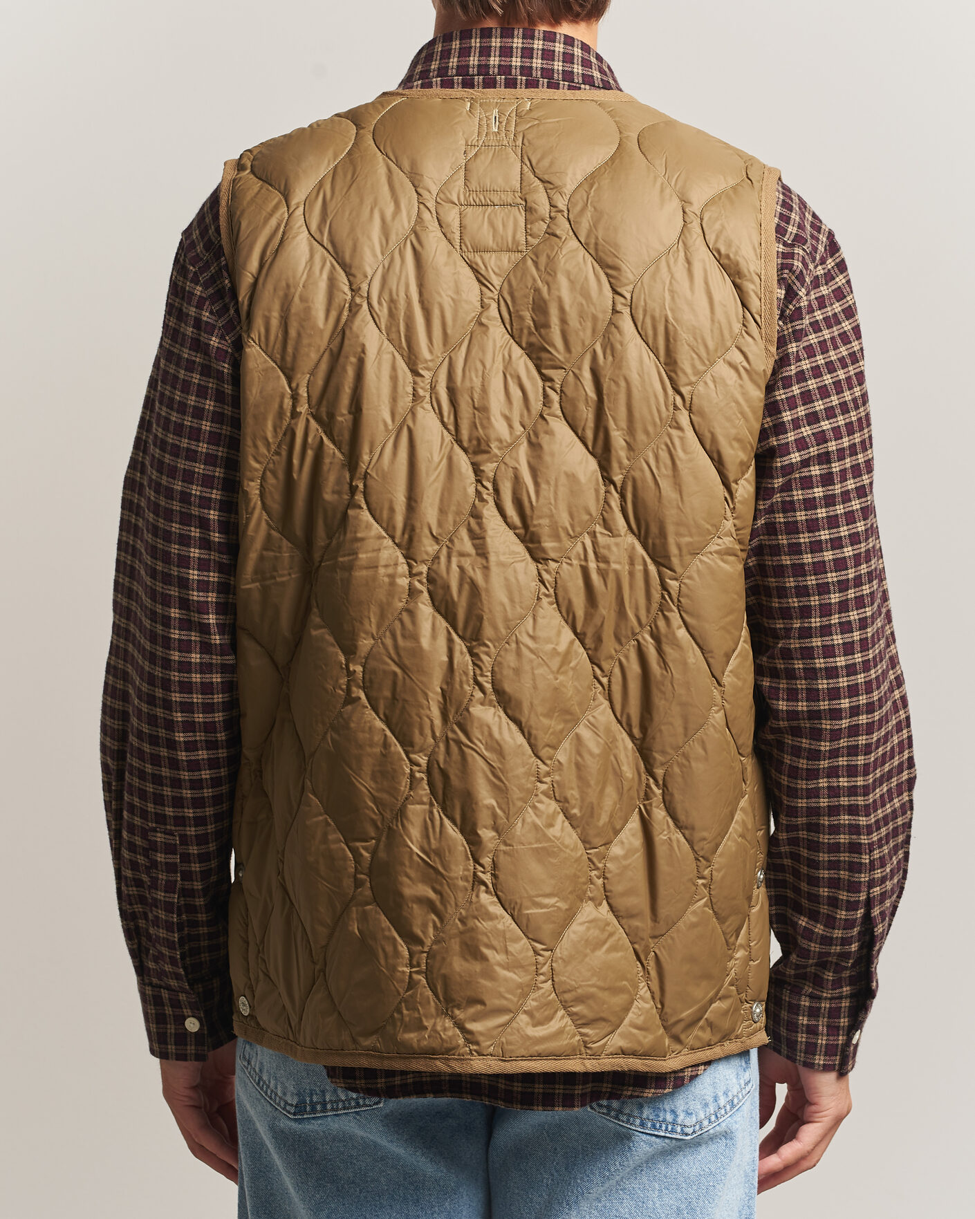 Herr | Västar | TAION | Military Crew Neck Down Vest Dark Khaki Olive