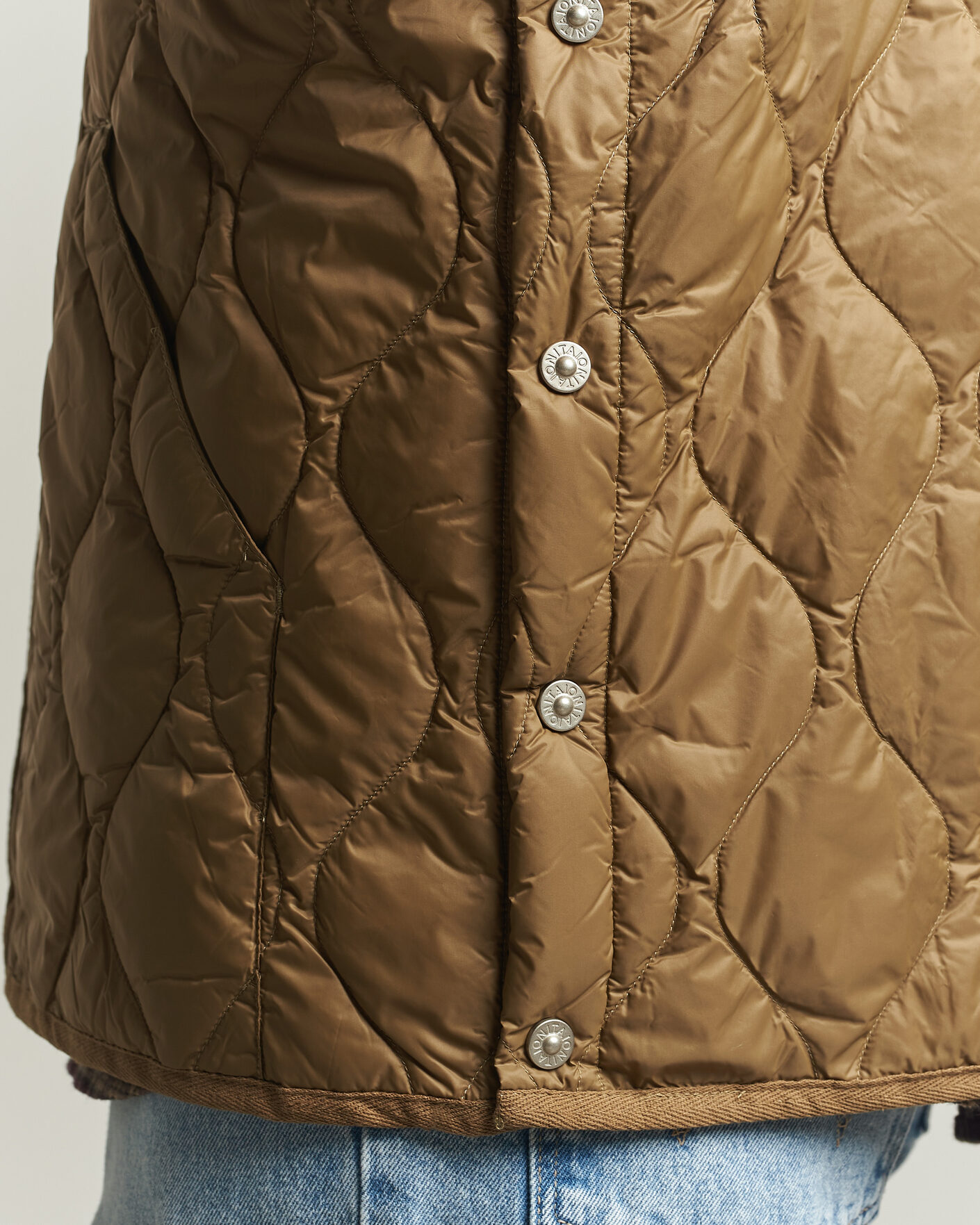 Herr | Västar | TAION | Military Crew Neck Down Vest Dark Khaki Olive