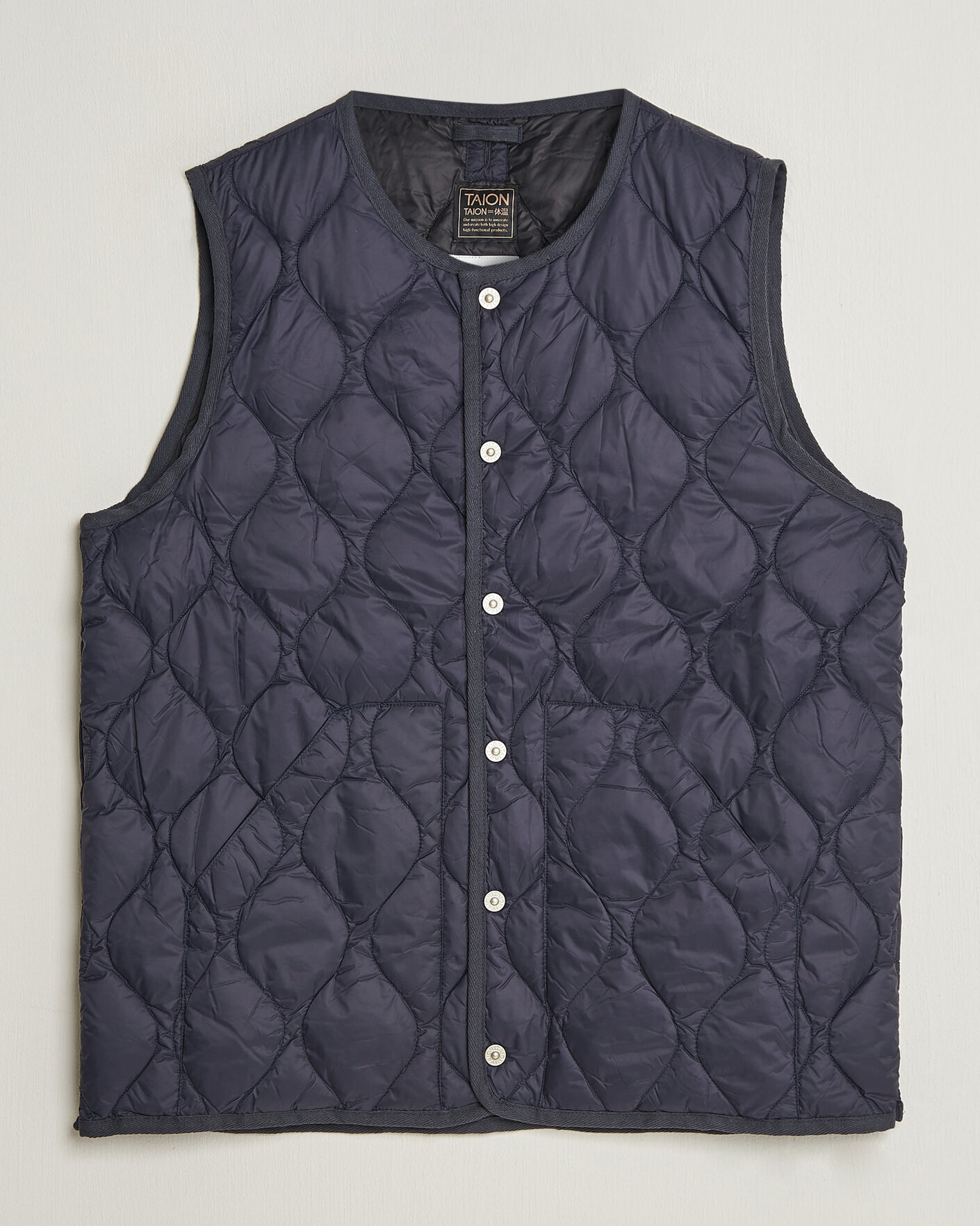 Herr | Västar | TAION | Military Crew Neck Down Vest Dark Navy