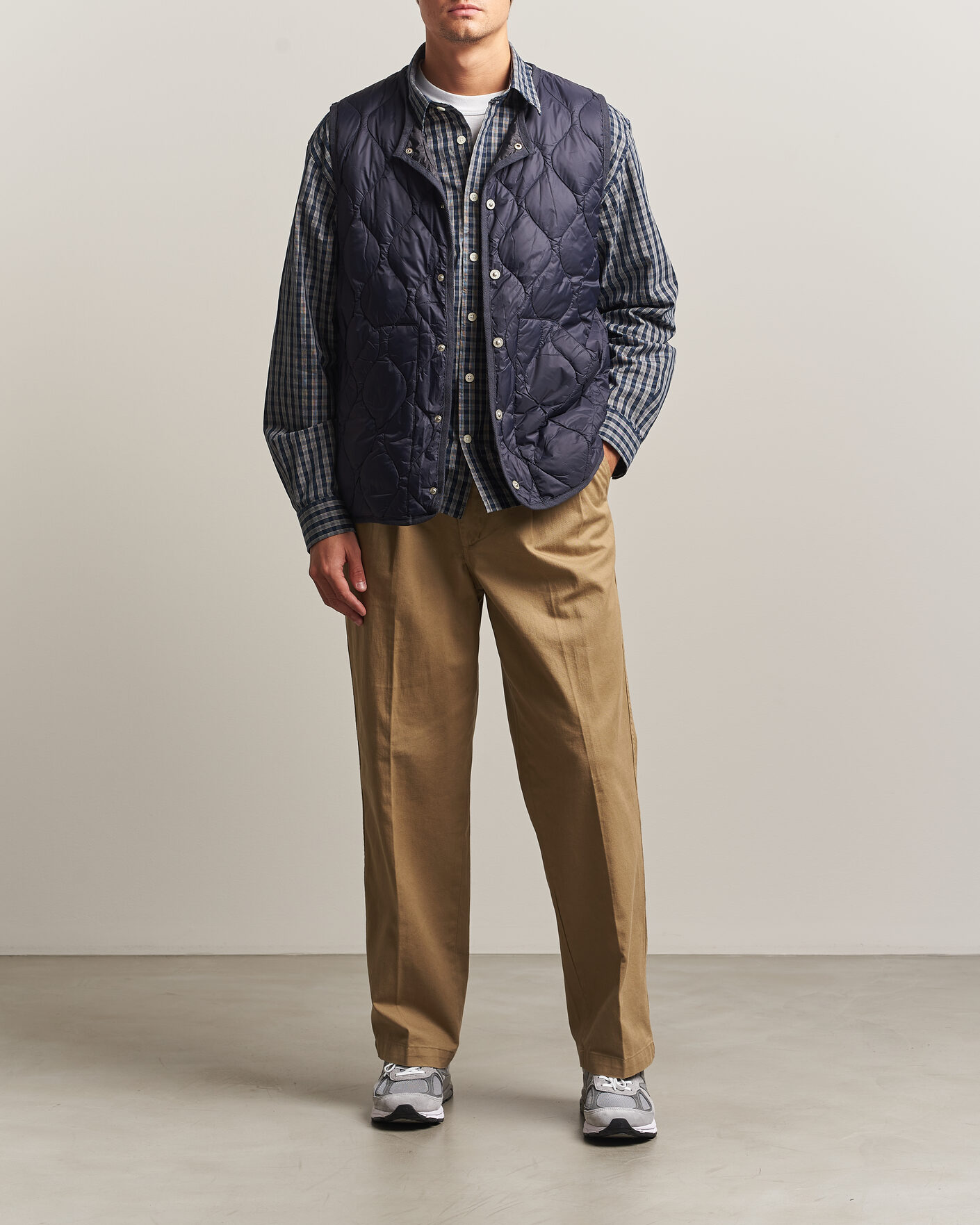 Herr | Västar | TAION | Military Crew Neck Down Vest Dark Navy