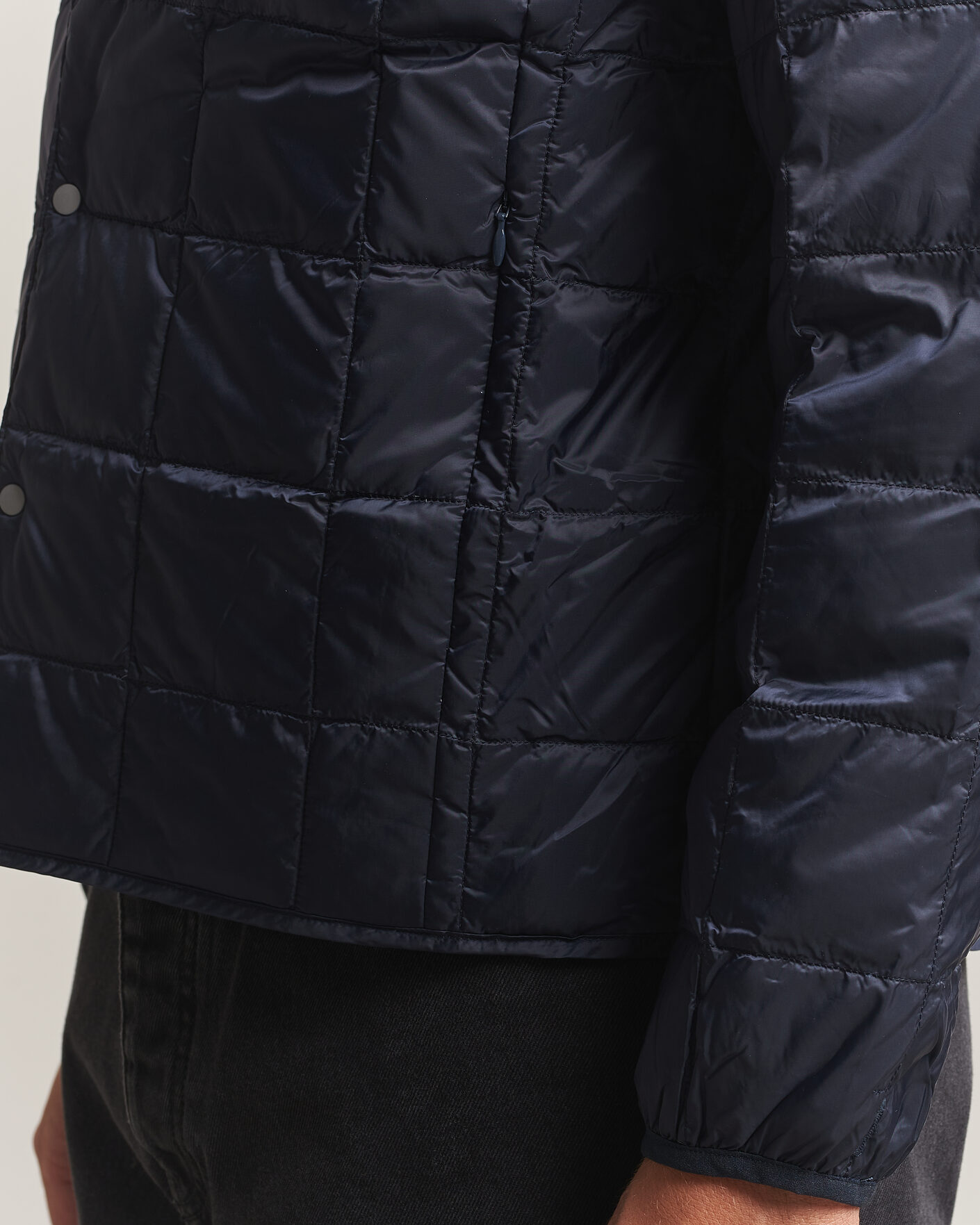 Herr | Jackor | TAION | Crew Neck Button Down Jacket Dark Navy