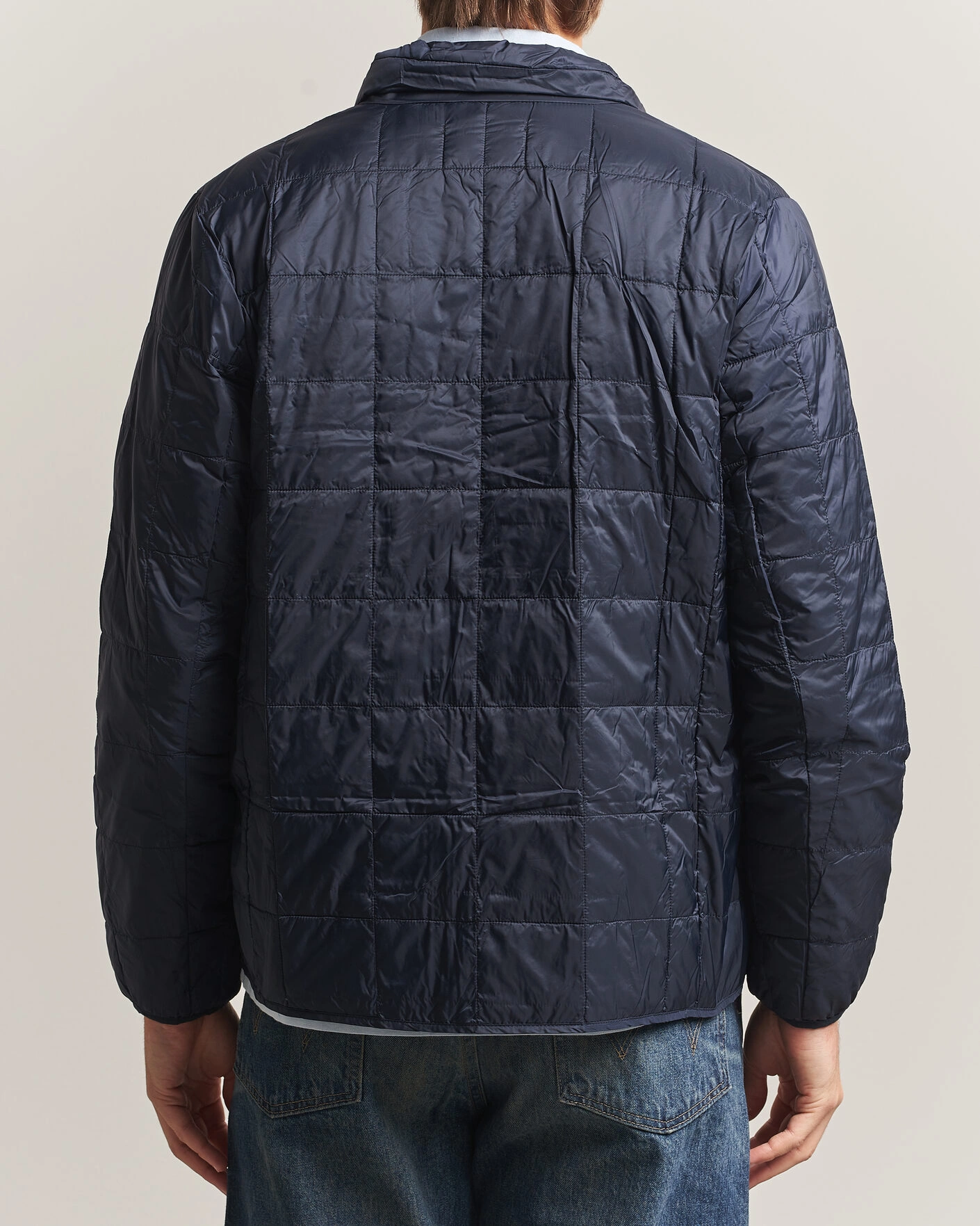 Herr | Jackor | TAION | High Neck Full Zip Lightweight Down Jacket Dark Navy