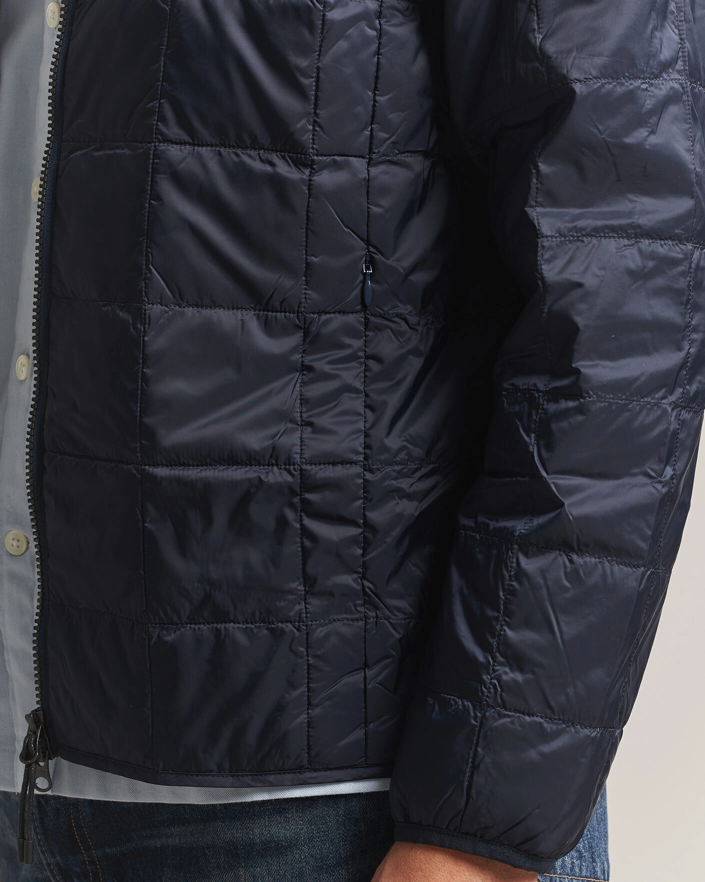 Herr | Jackor | TAION | High Neck Full Zip Lightweight Down Jacket Dark Navy