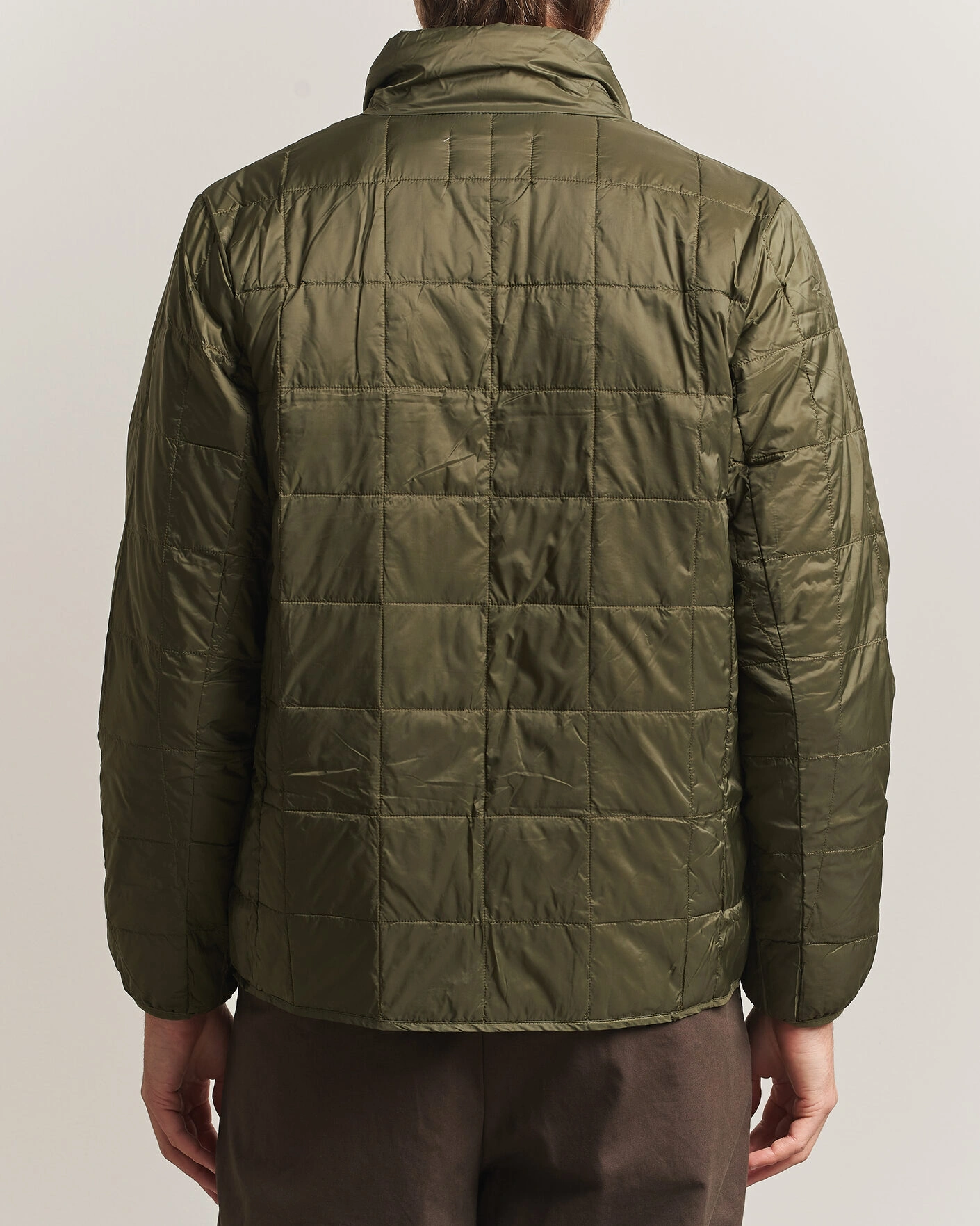 Herr | Jackor | TAION | High Neck Full Zip Lightweight Down Jacket Dark Olive