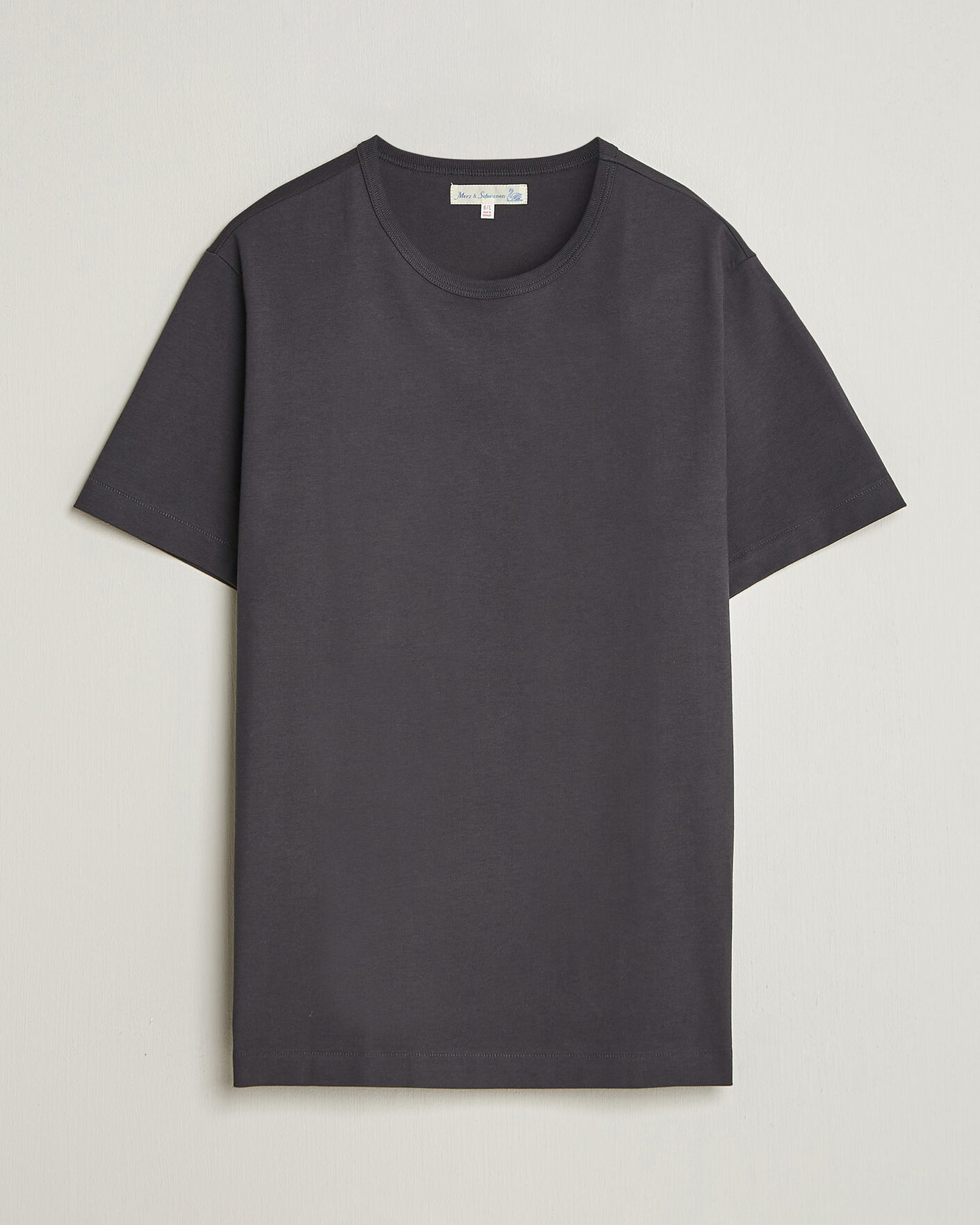 Herr | T-Shirts | Merz b. Schwanen | Classic Fit Sturdy Loopwheeled T-Shirt Charcoal