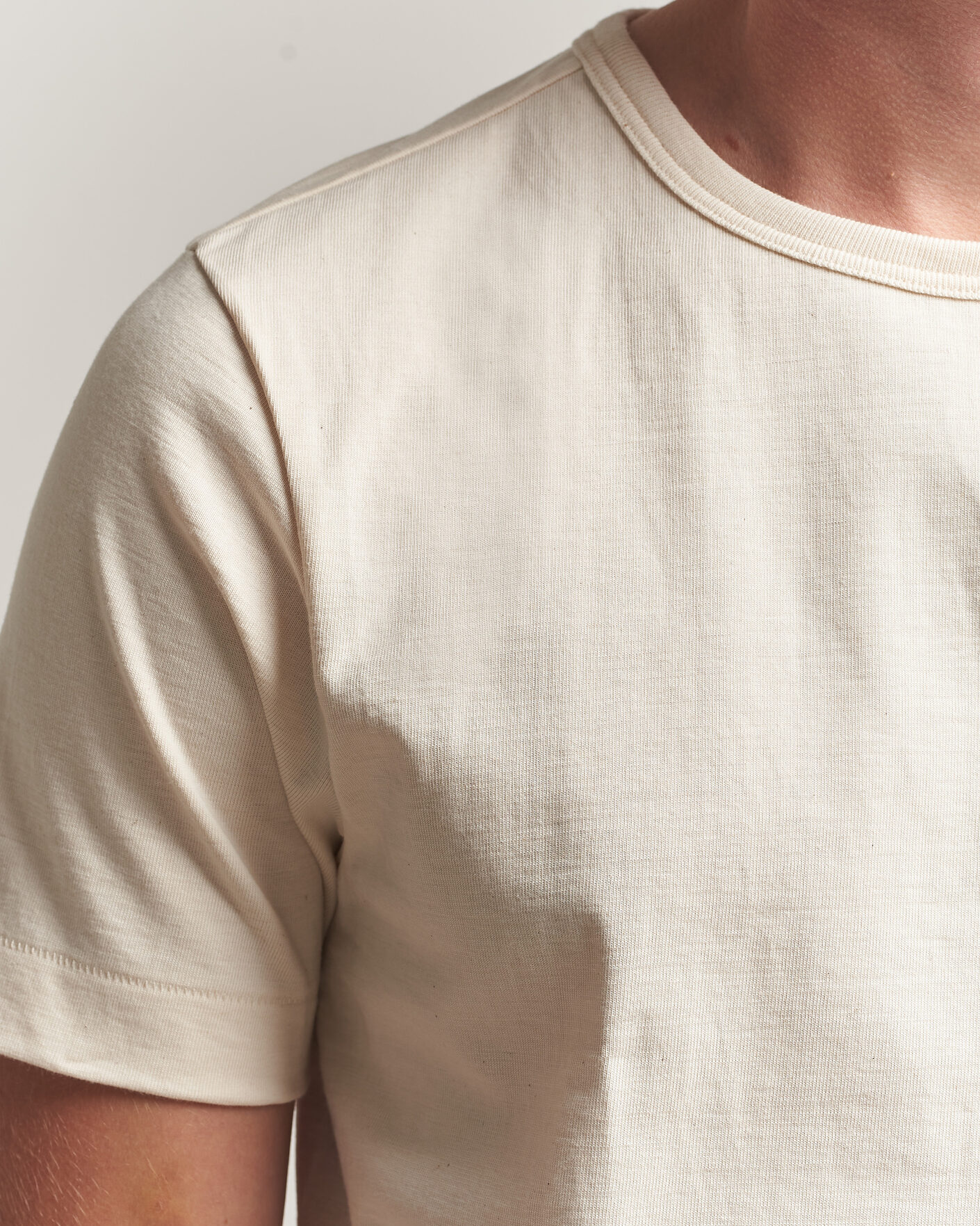 Herr | T-Shirts | Merz b. Schwanen | Classic Fit Loopwheeled T-Shirt Nature