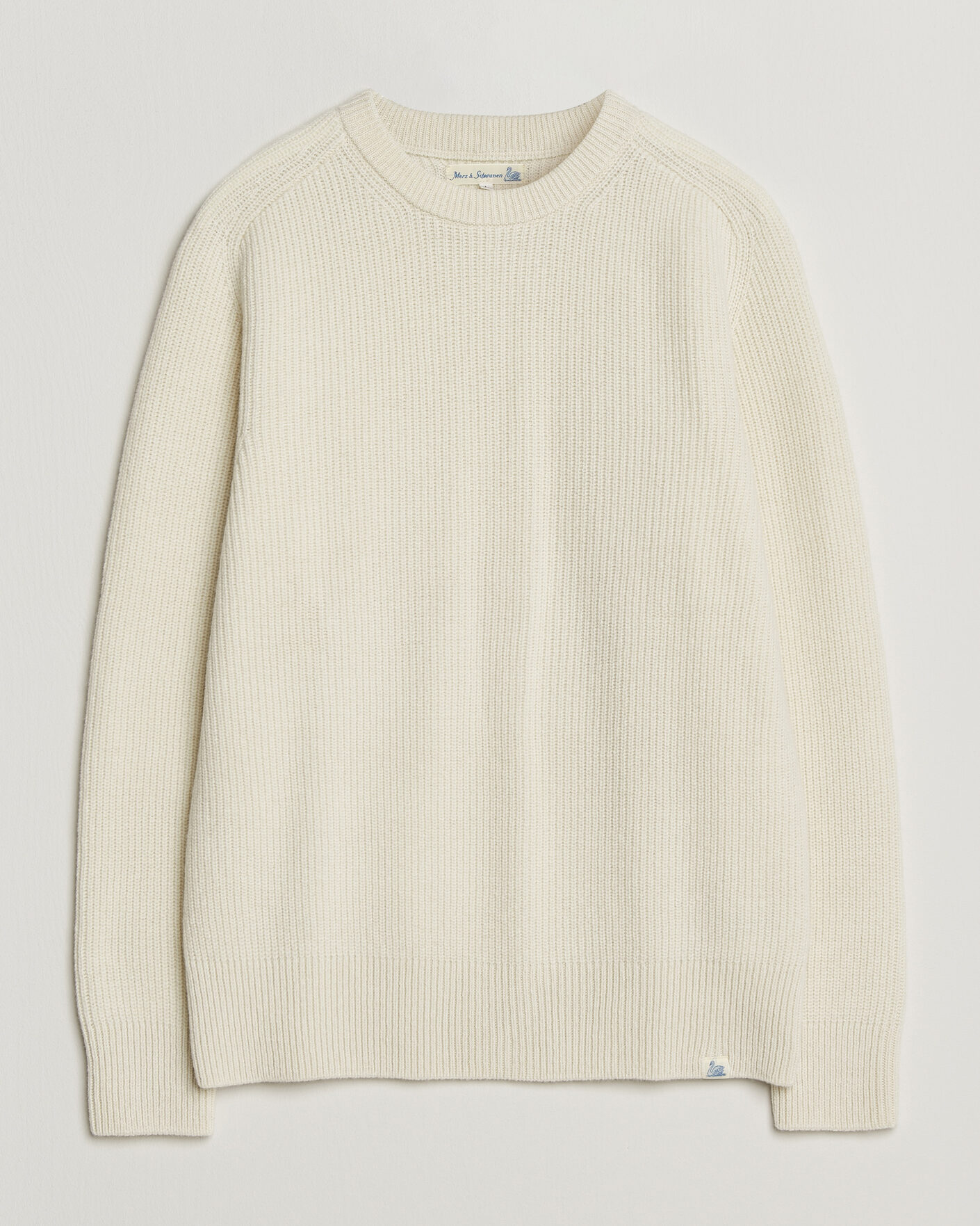 Herr | Tröjor | Merz b. Schwanen | Merino/Cashmere Knitted Sweater Nature