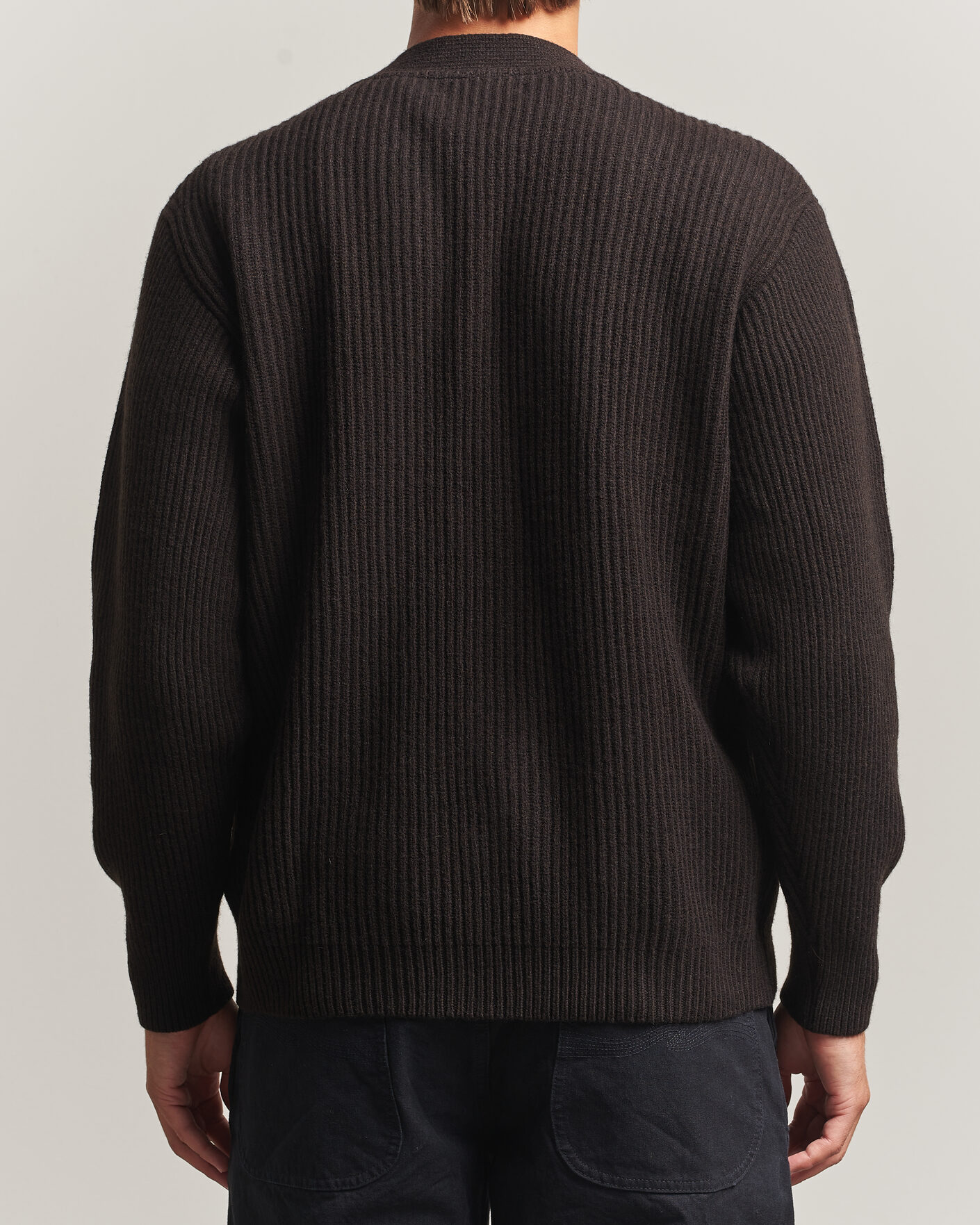 Herr | Tröjor | Merz b. Schwanen | Merino/Cashmere Knitted Cardigan Espresso