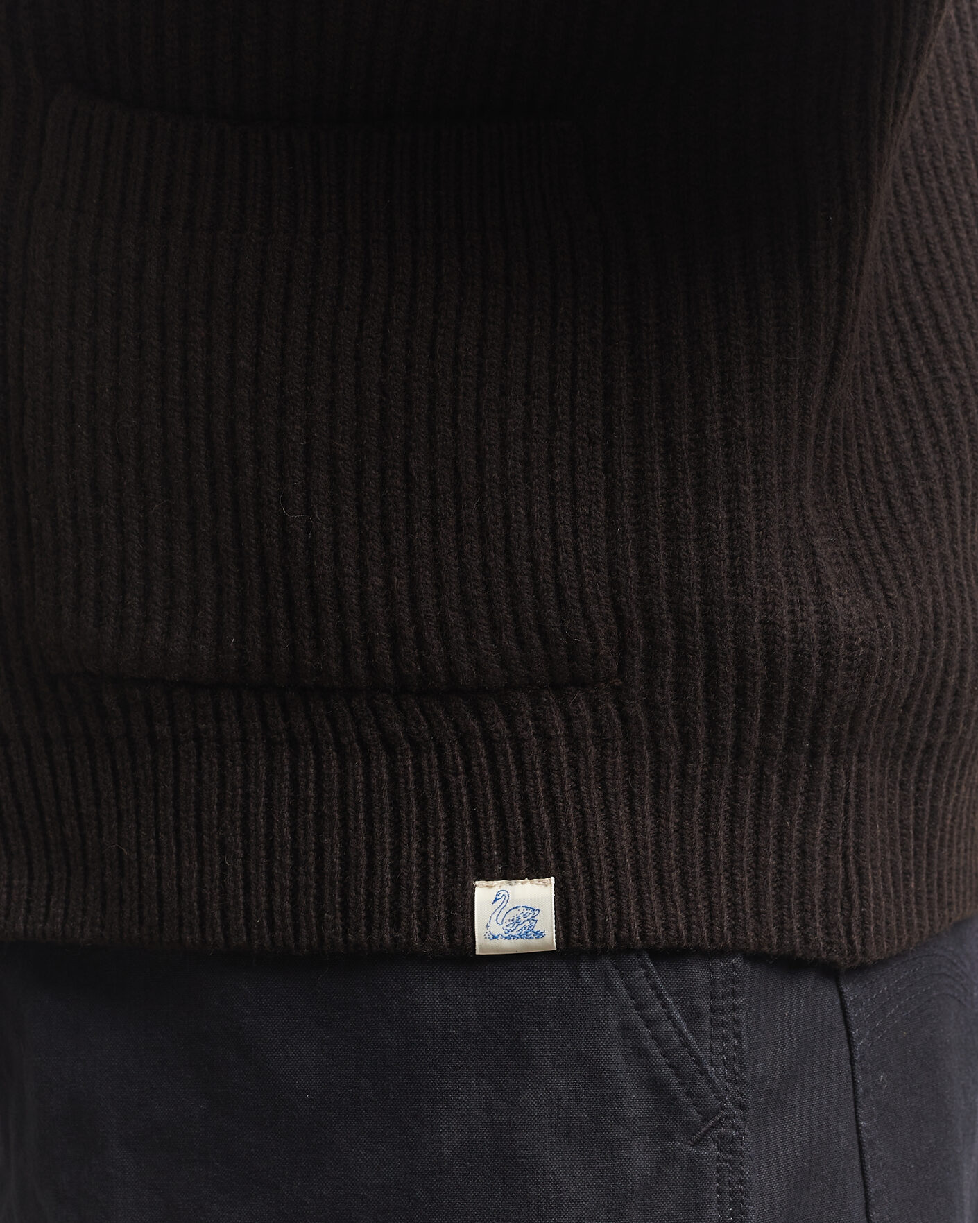 Herr | Tröjor | Merz b. Schwanen | Merino/Cashmere Knitted Cardigan Espresso