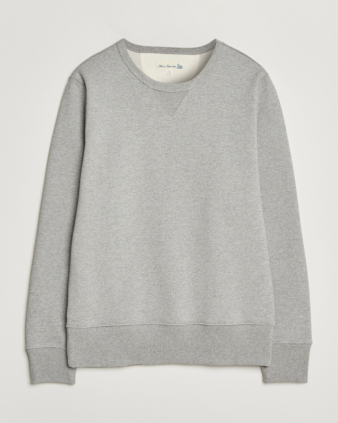 Herr | Tröjor | Merz b. Schwanen | Classic Fit Loopwheeled Heavyweight Sweatshirt Grey Melange