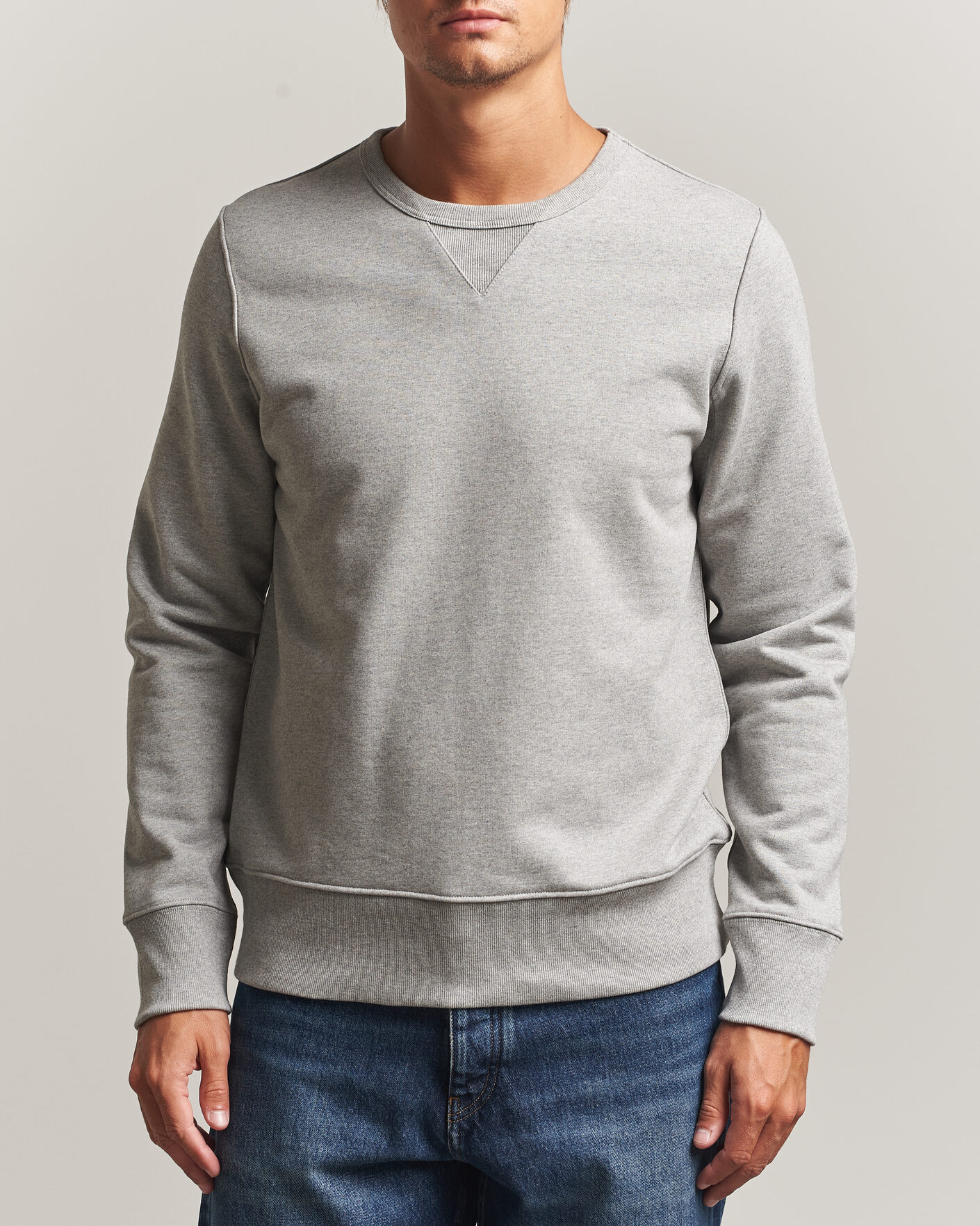Herr | Tröjor | Merz b. Schwanen | Classic Fit Loopwheeled Heavyweight Sweatshirt Grey Melange