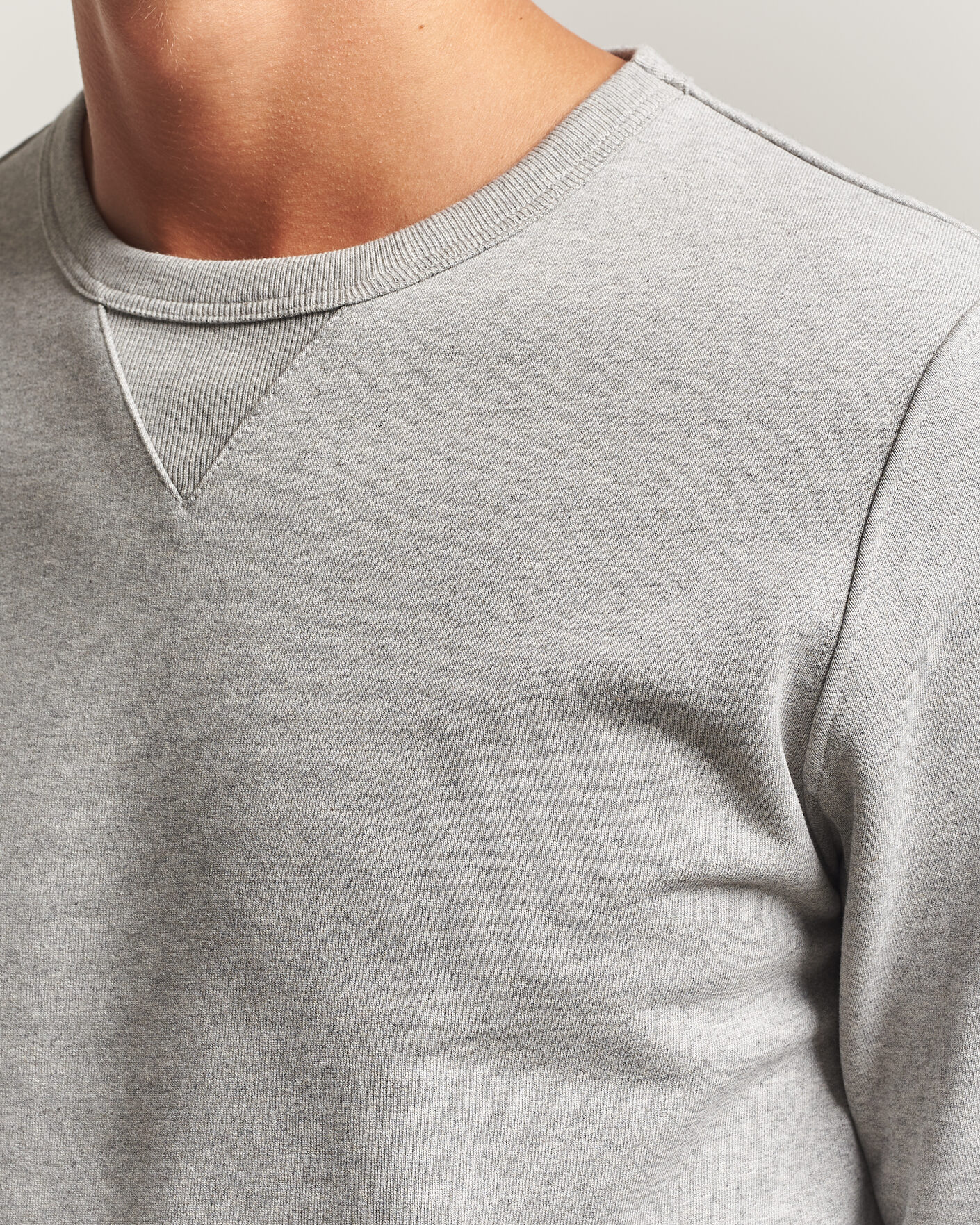 Herr | Tröjor | Merz b. Schwanen | Classic Fit Loopwheeled Heavyweight Sweatshirt Grey Melange