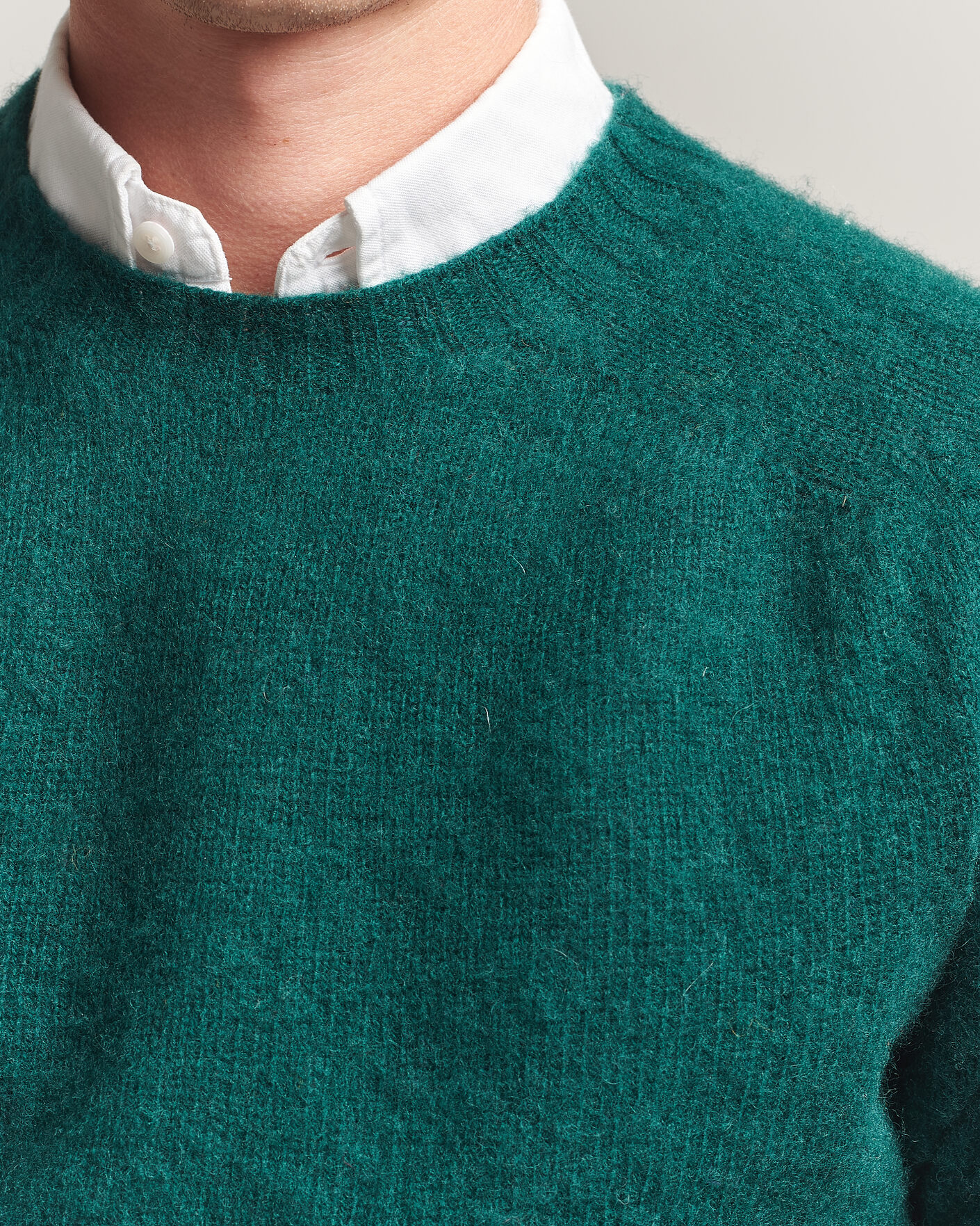 Herr | Tröjor | Harley Of Scotland | Brushed Supersoft Lambswool Crewneck Tartan