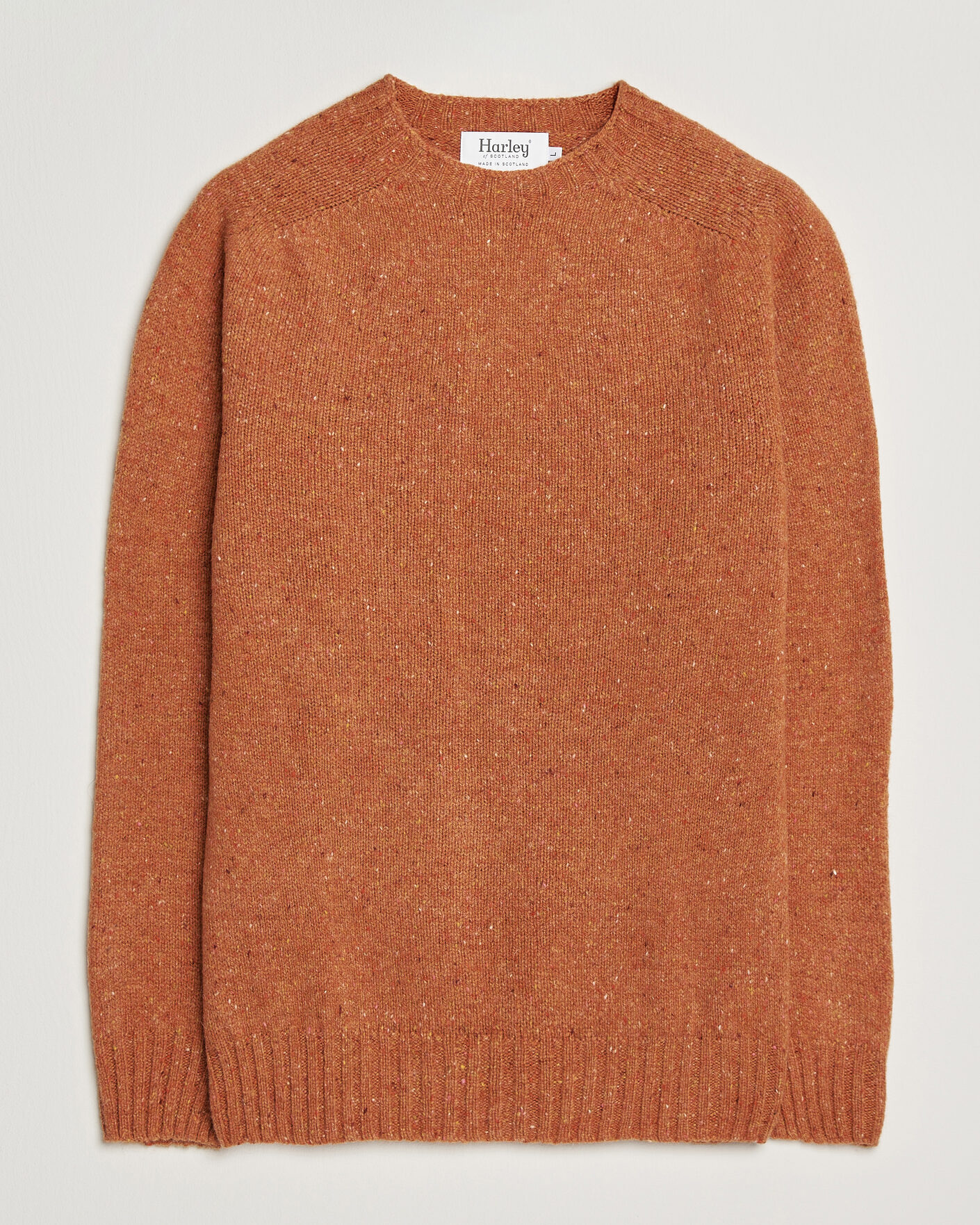 Herr | Business & Beyond | Harley Of Scotland | Donegal Wool Crewneck Orange