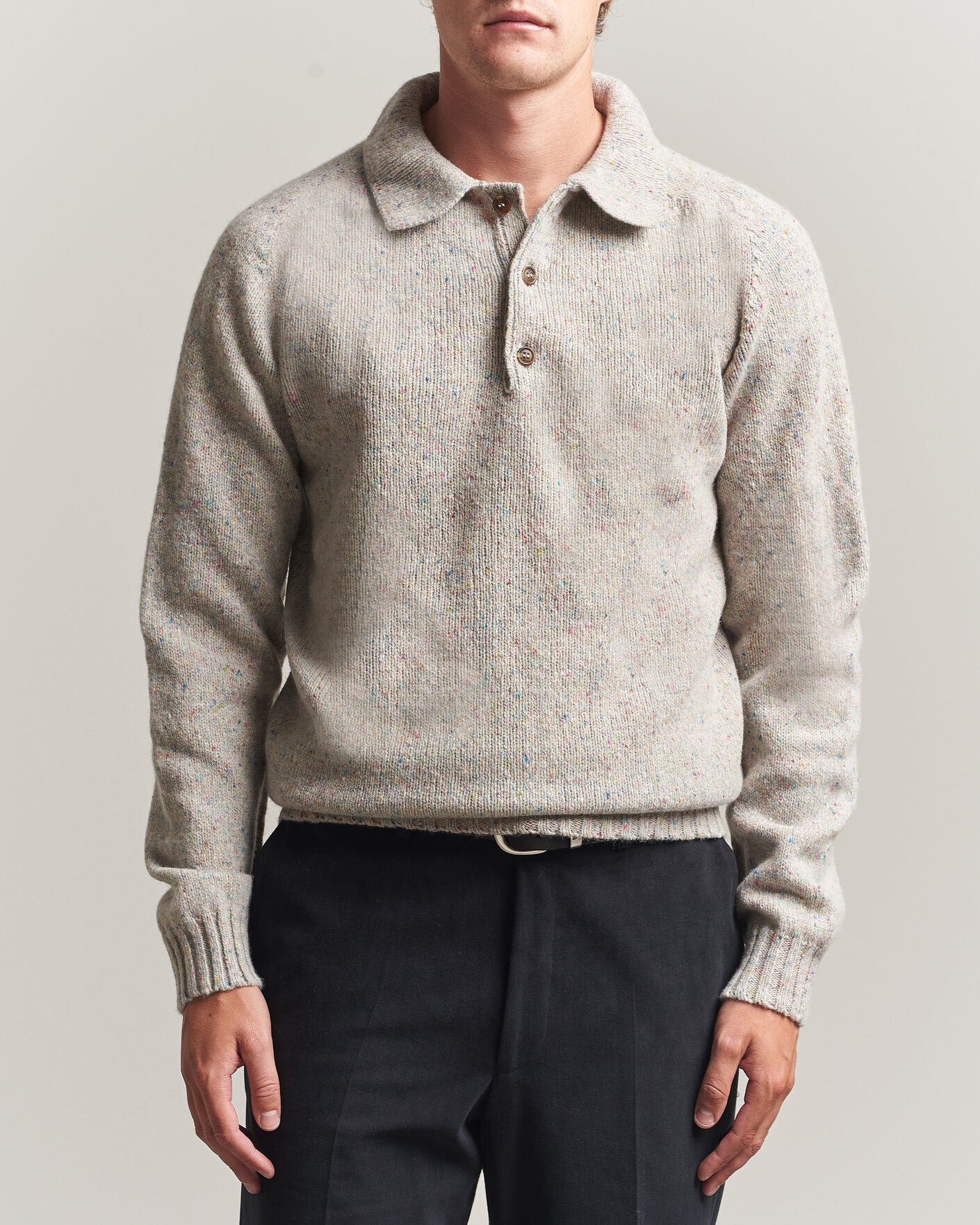 Herr | Tröjor | Harley Of Scotland | Donegal Wool Polo Machair