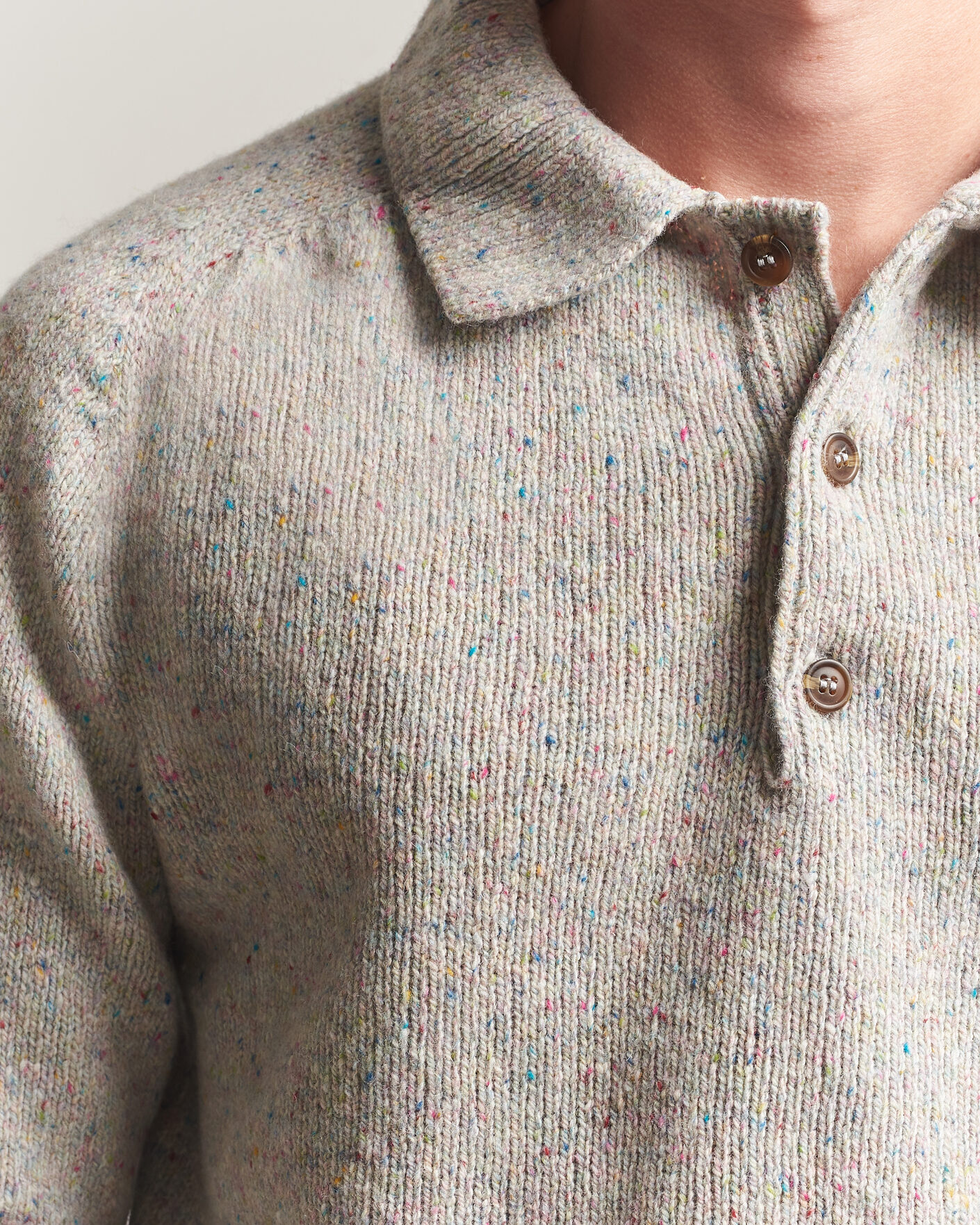Herr | Tröjor | Harley Of Scotland | Donegal Wool Polo Machair