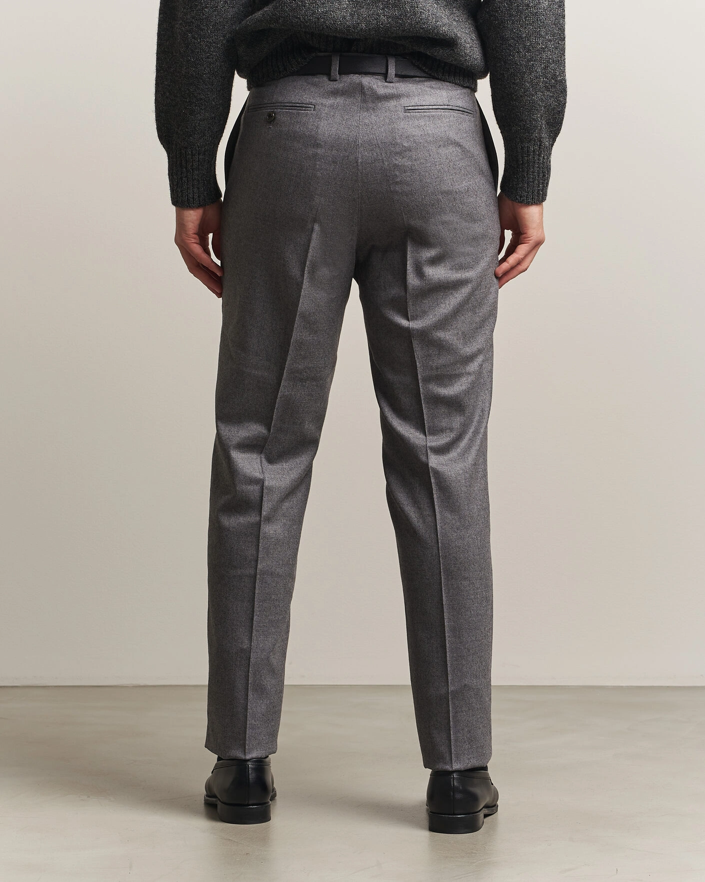 Herr | Byxor | Kamakura Shirts | Saxony Wool Ivy Trousers Mid Gray