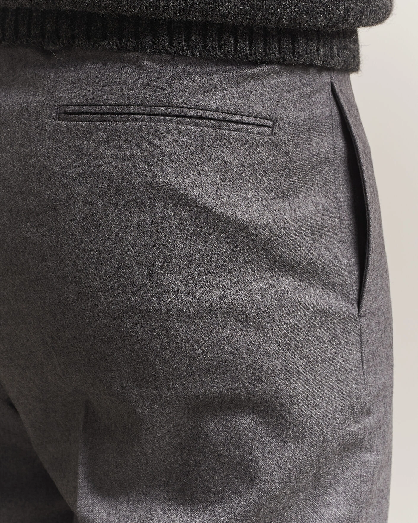 Herr | Byxor | Kamakura Shirts | Saxony Wool Ivy Trousers Mid Gray