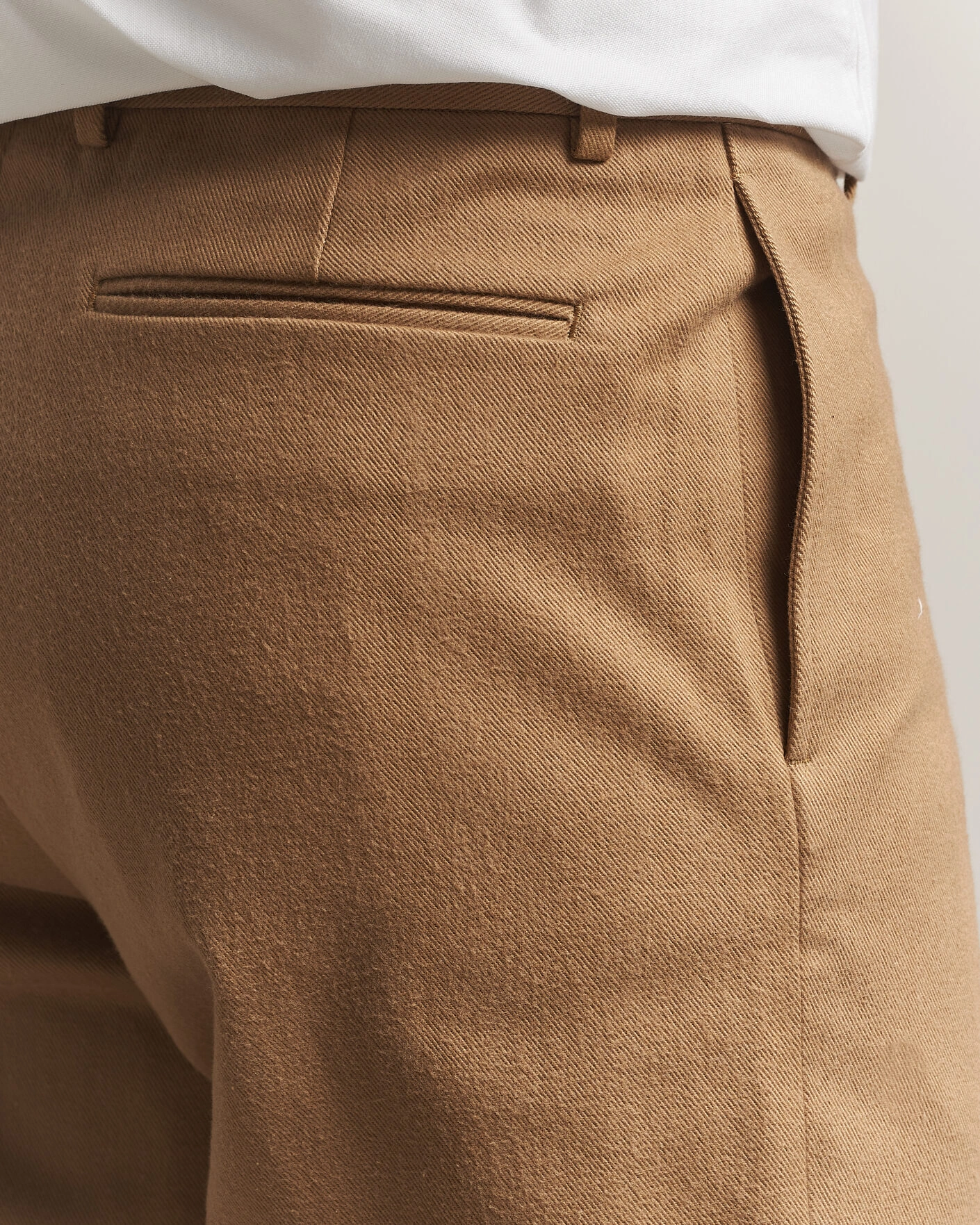 Herr | Byxor | Kamakura Shirts | Brushed Cotton Twill Ivy Trousers Beige