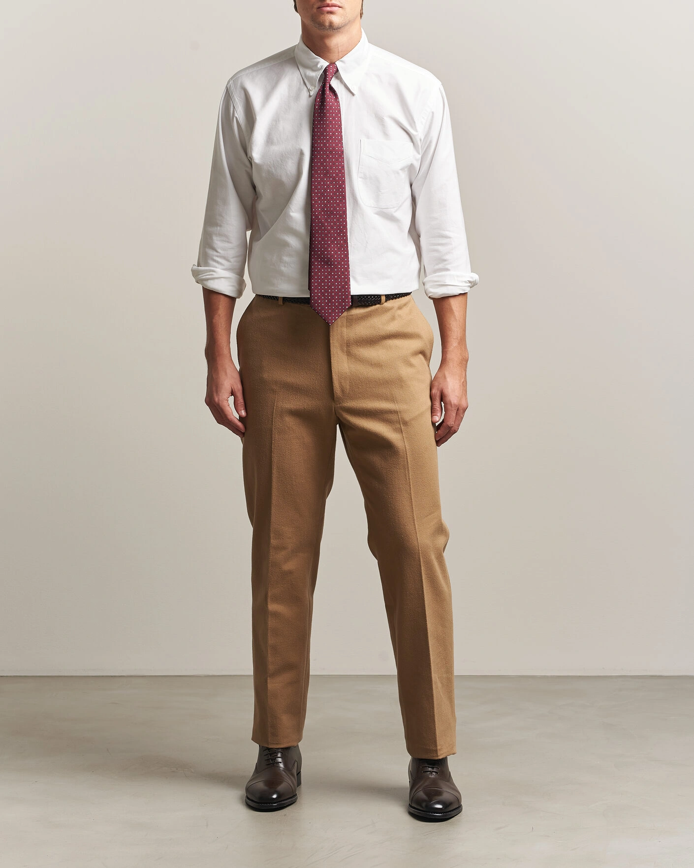 Herr | Skjortor | Kamakura Shirts | Ametora Japanese Oxford BD Shirt White