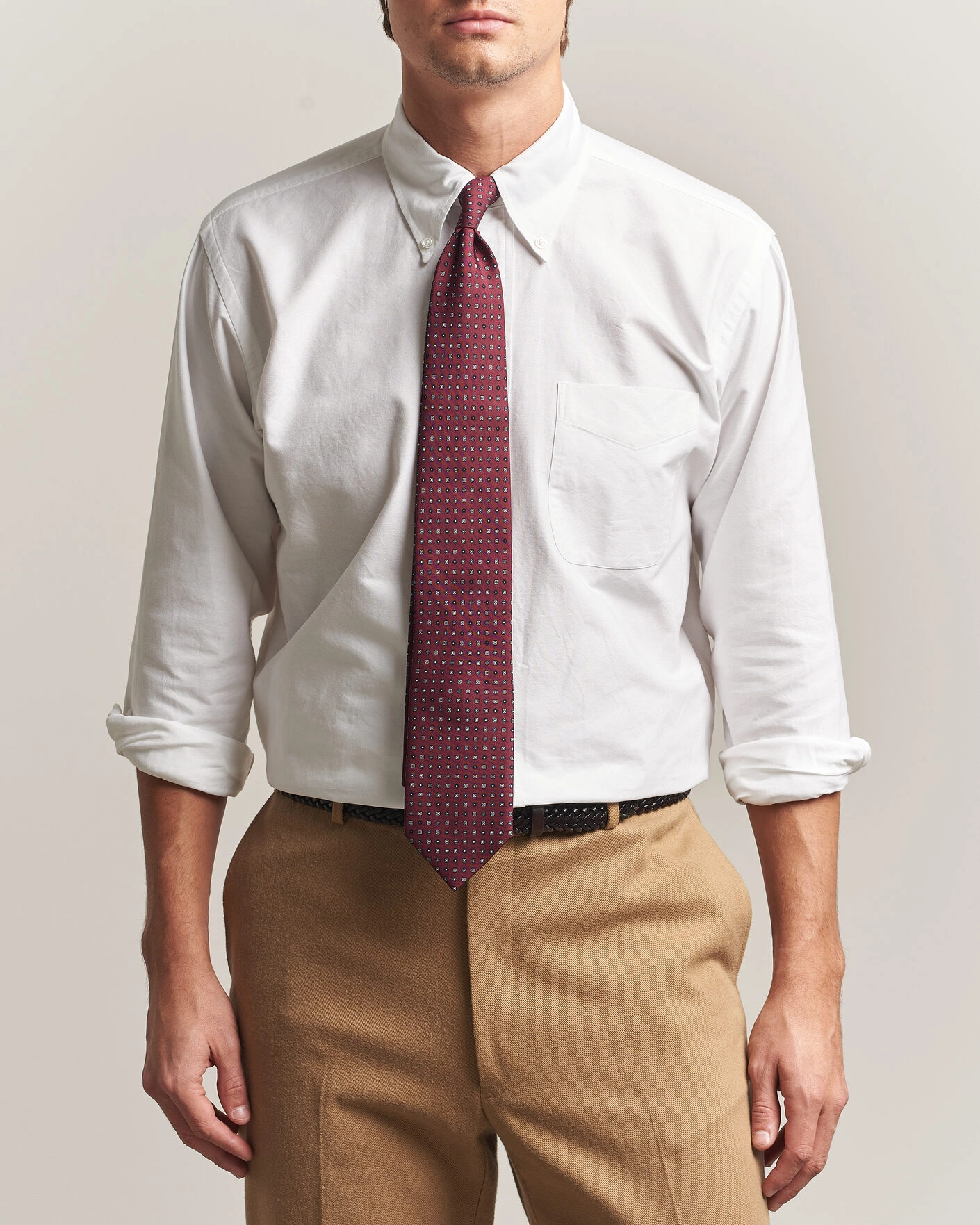 Herr | Skjortor | Kamakura Shirts | Ametora Japanese Oxford BD Shirt White