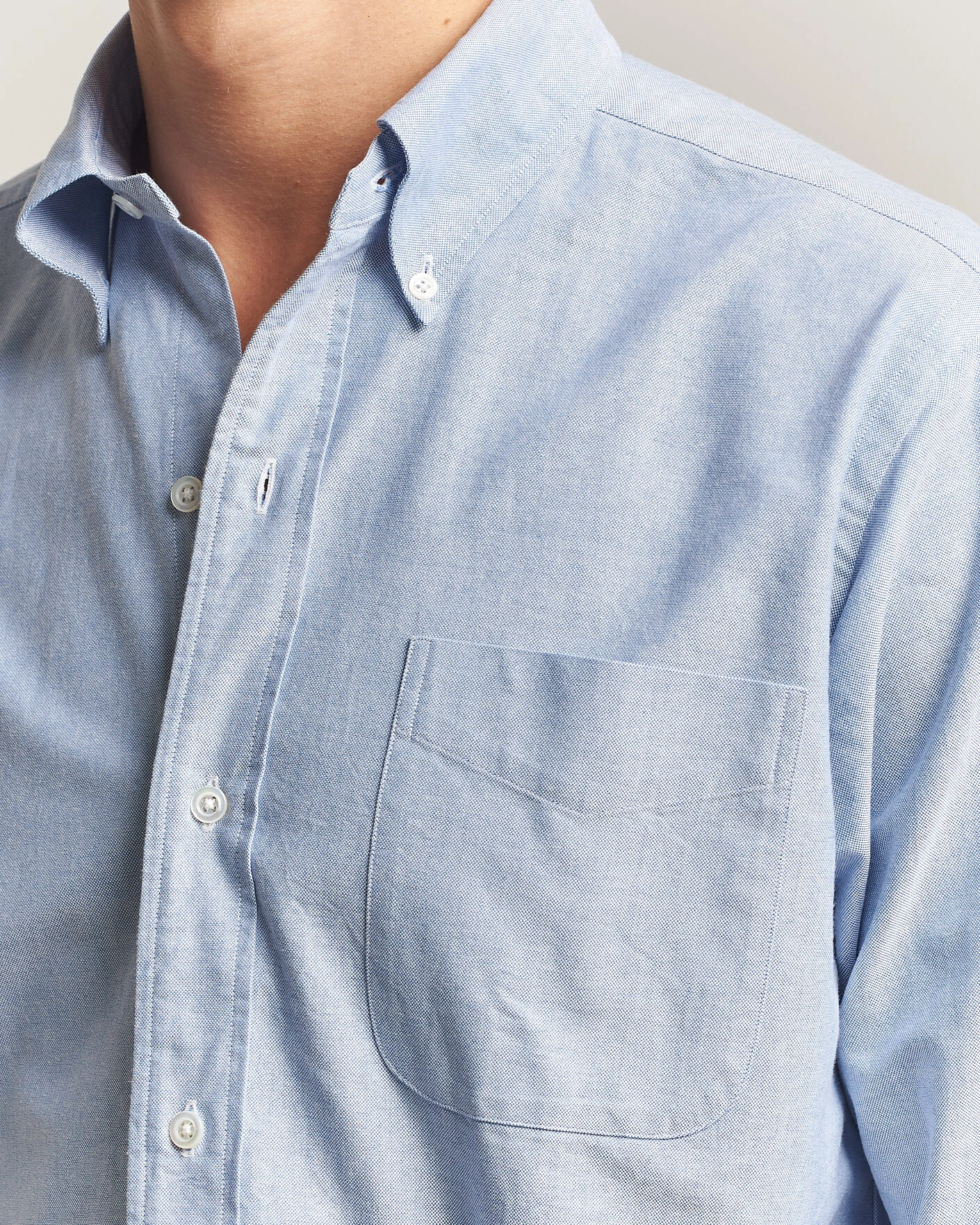 Herr | Skjortor | Kamakura Shirts | Ametora Japanese Oxford BD Shirt Light Blue