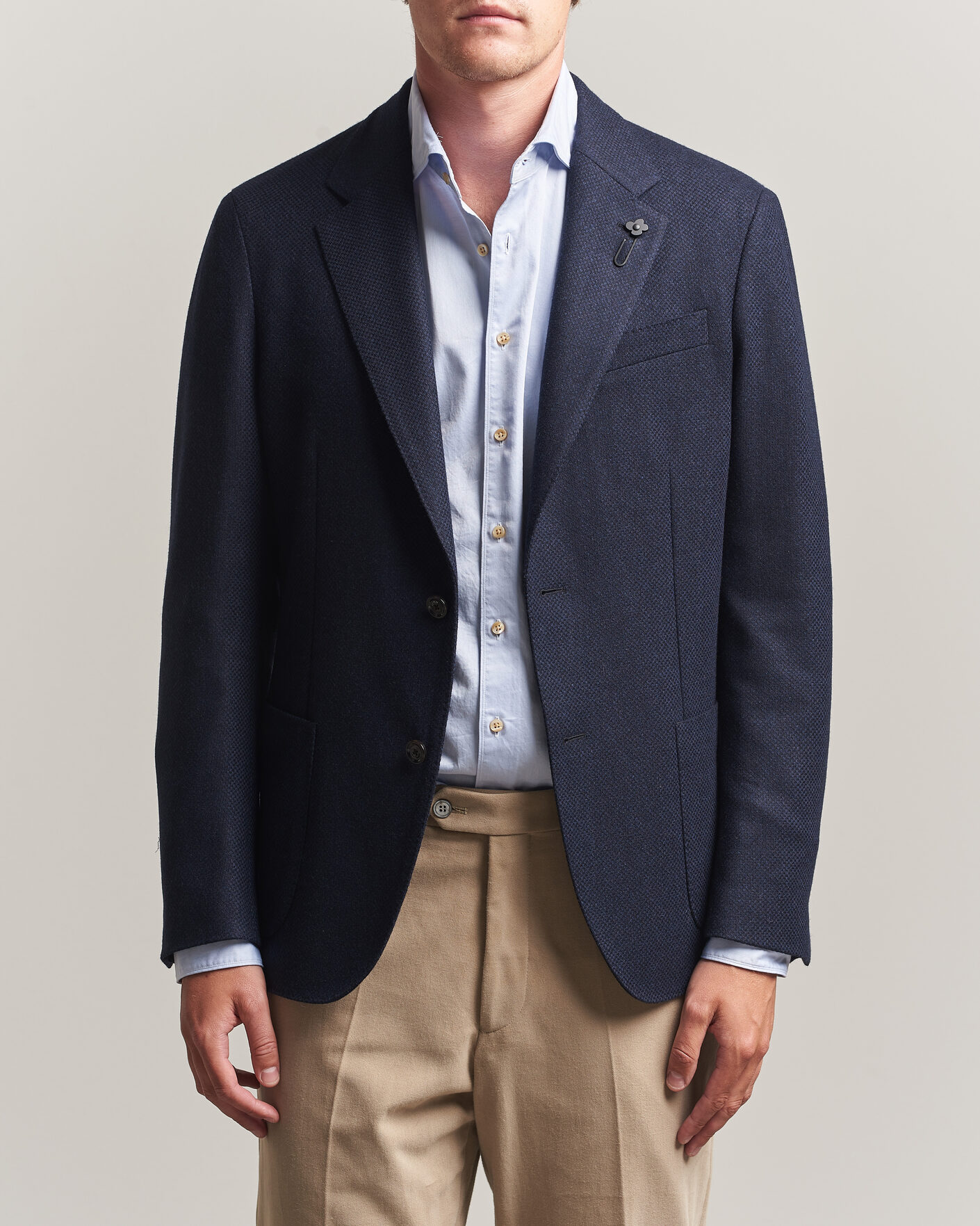 Herr | Kavajer | Lardini | Wool/Cashmere Blazer Navy